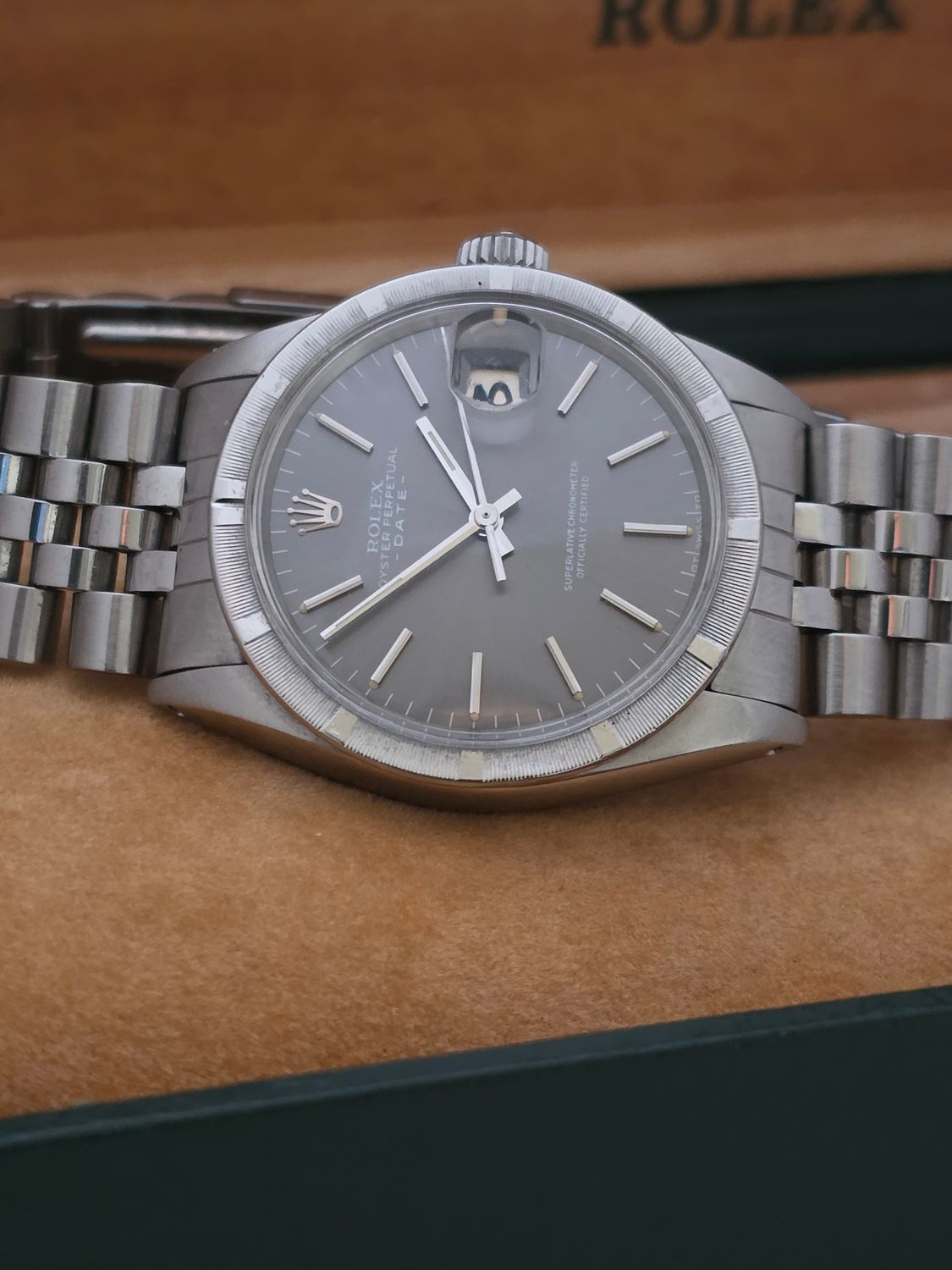 Rolex Oyster Perpetual Date Watch 1501 1969 Automatic Rare Grey Dial