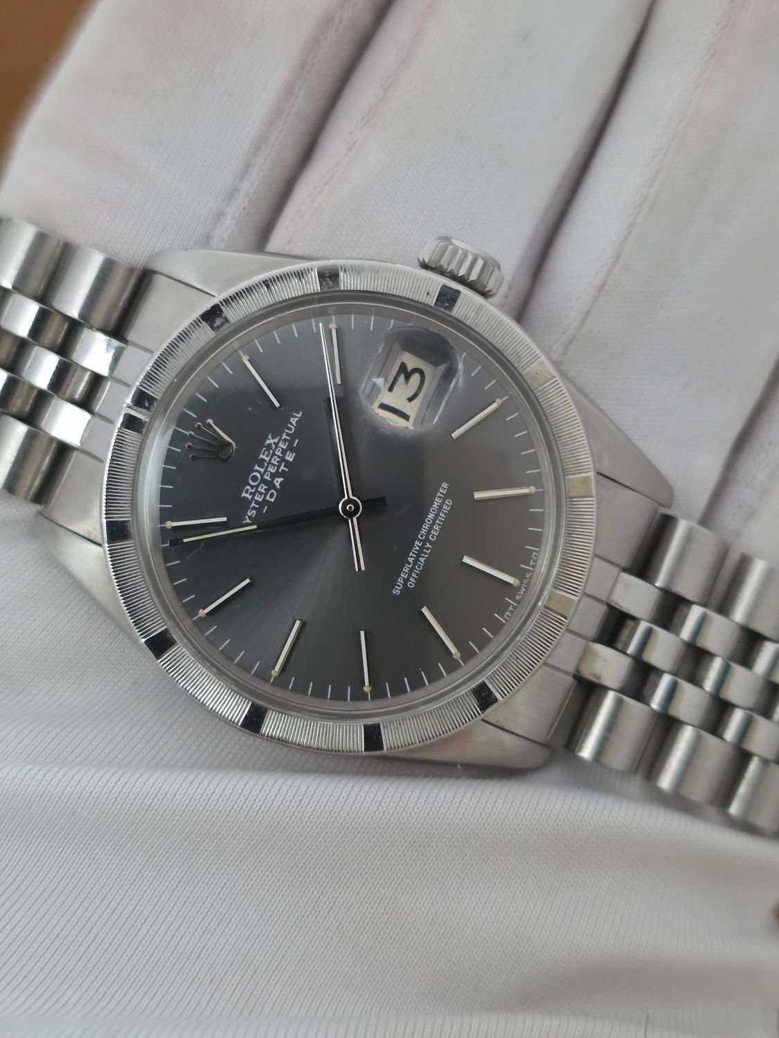 Rolex Oyster Perpetual Date Watch 1501 1969 Automatic Rare Grey Dial