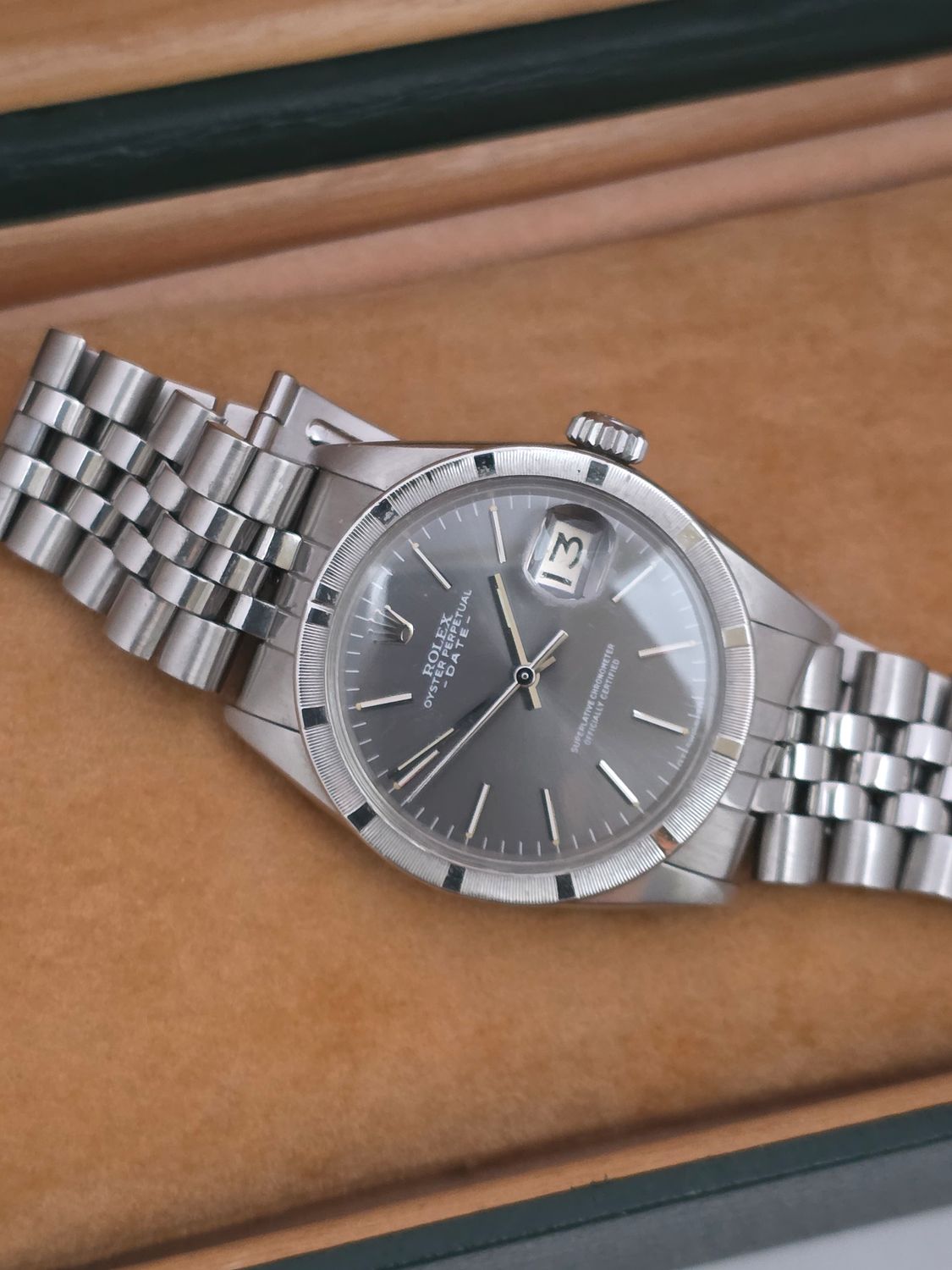 Rolex Oyster Perpetual Date Watch 1501 1969 Automatic Rare Grey Dial