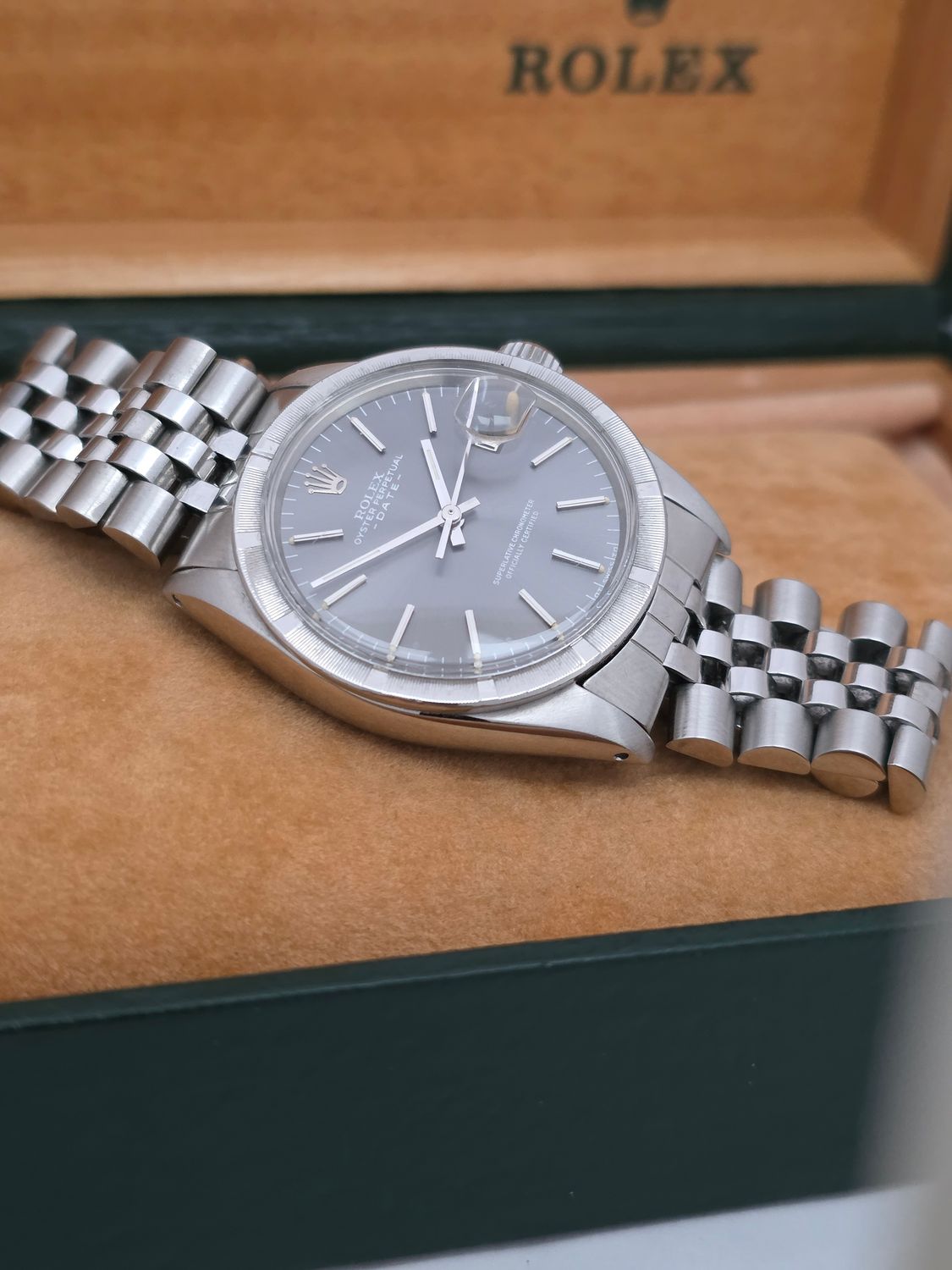 Rolex Oyster Perpetual Date Watch 1501 1969 Automatic Rare Grey Dial