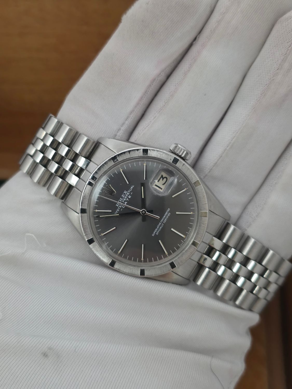 Rolex Oyster Perpetual Date Watch 1501 1969 Automatic Rare Grey Dial