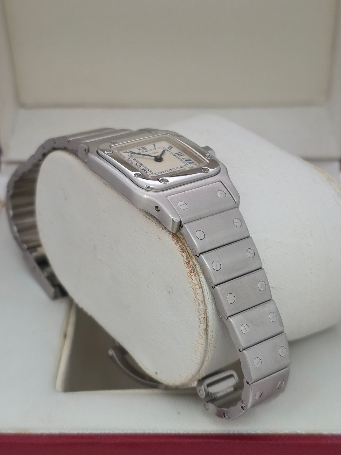 Cartier Santos Galbee 1565 24mm Quartz Ladies Watch, Watch &amp; Box