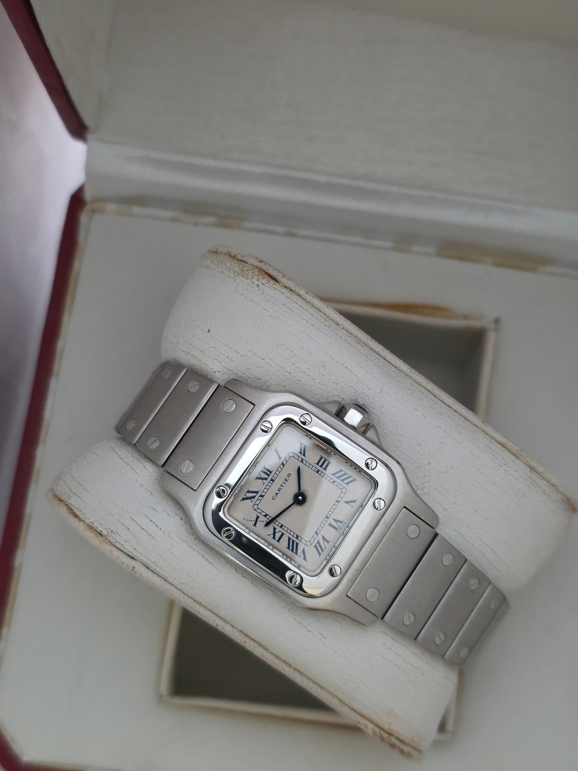 Cartier Santos Galbee 1565 24mm Quartz Ladies Watch, Watch &amp; Box