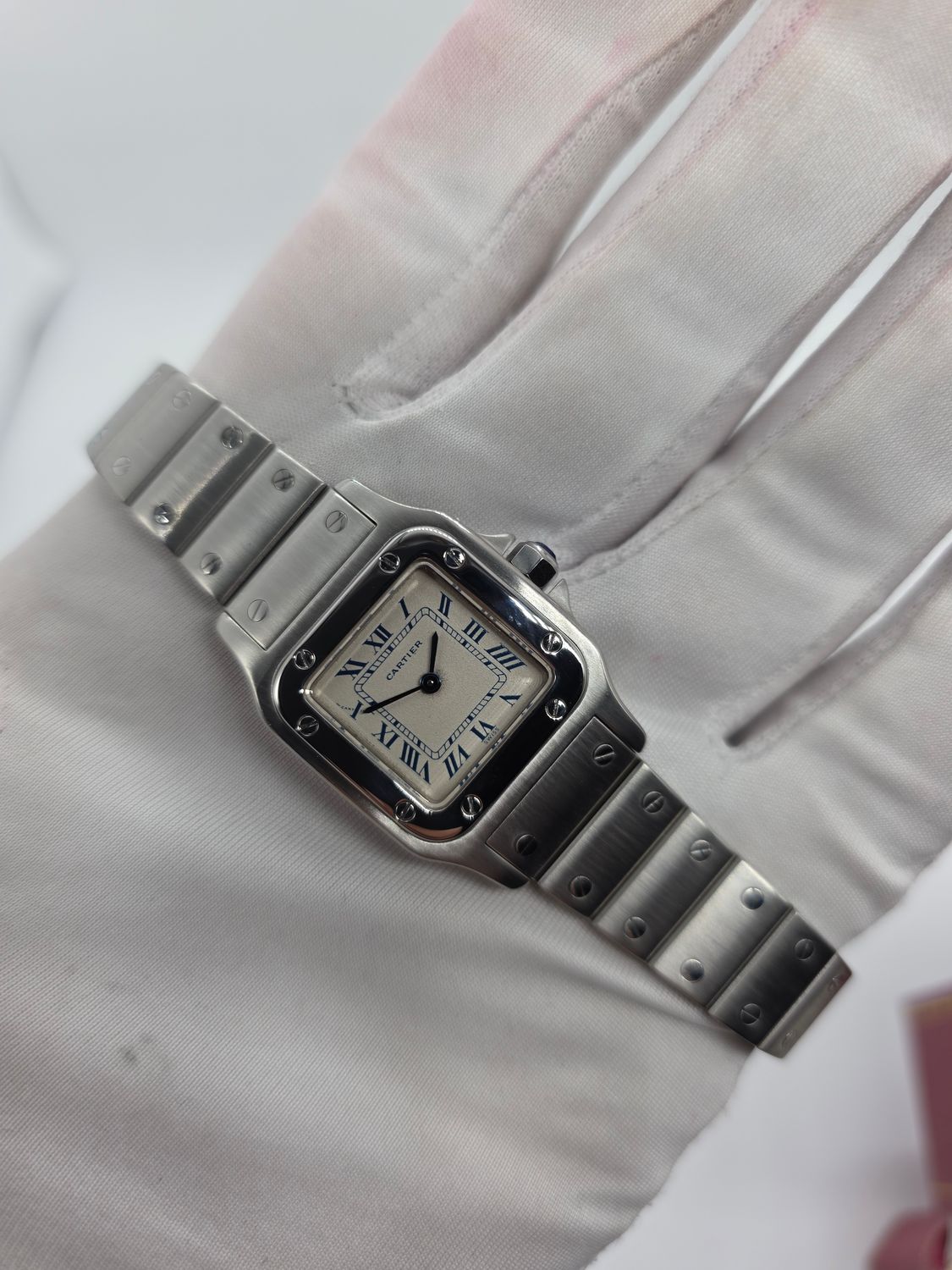 Cartier Santos Galbee 1565 24mm Quartz Ladies Watch, Watch &amp; Box