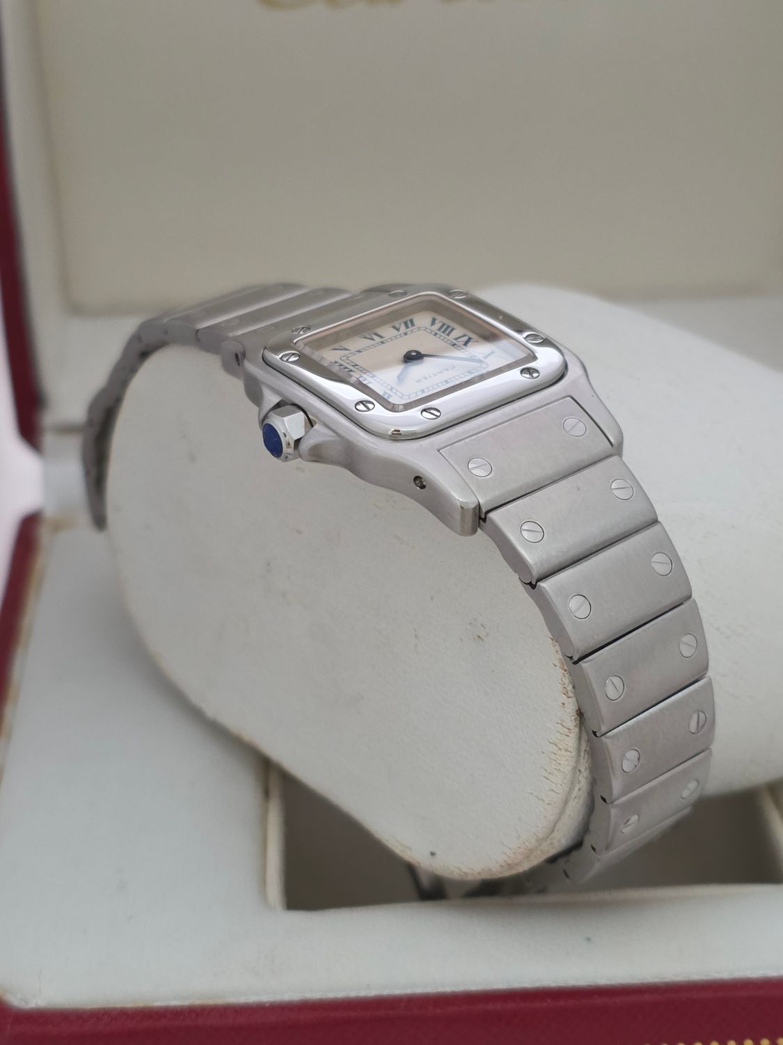Cartier Santos Galbee 1565 24mm Quartz Ladies Watch, Watch &amp; Box