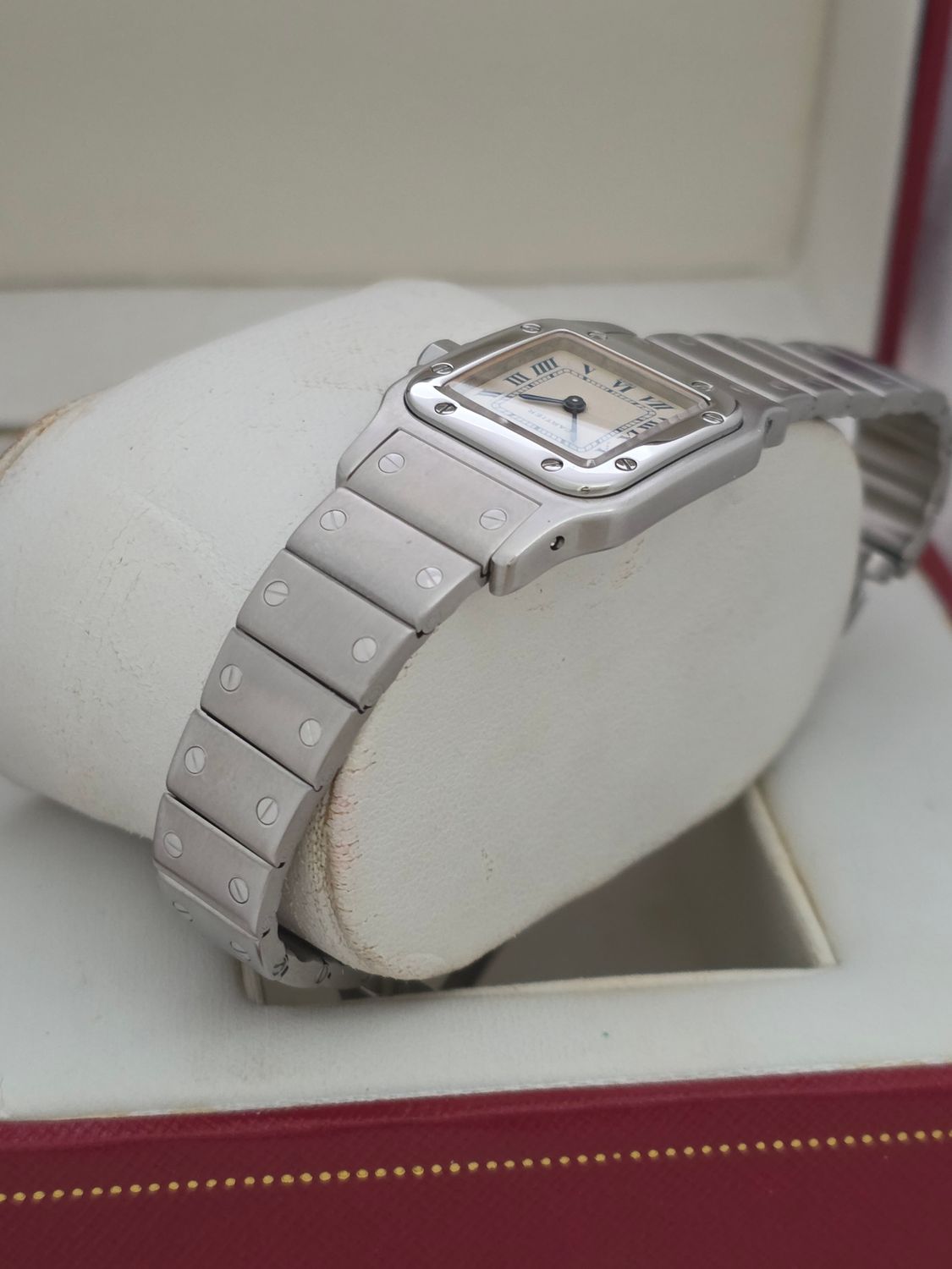 Cartier Santos Galbee 1565 24mm Quartz Ladies Watch, Watch &amp; Box