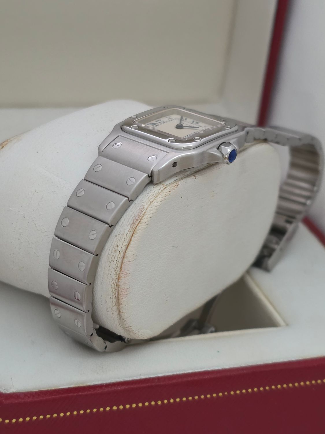 Cartier Santos Galbee 1565 24mm Quartz Ladies Watch, Watch &amp; Box