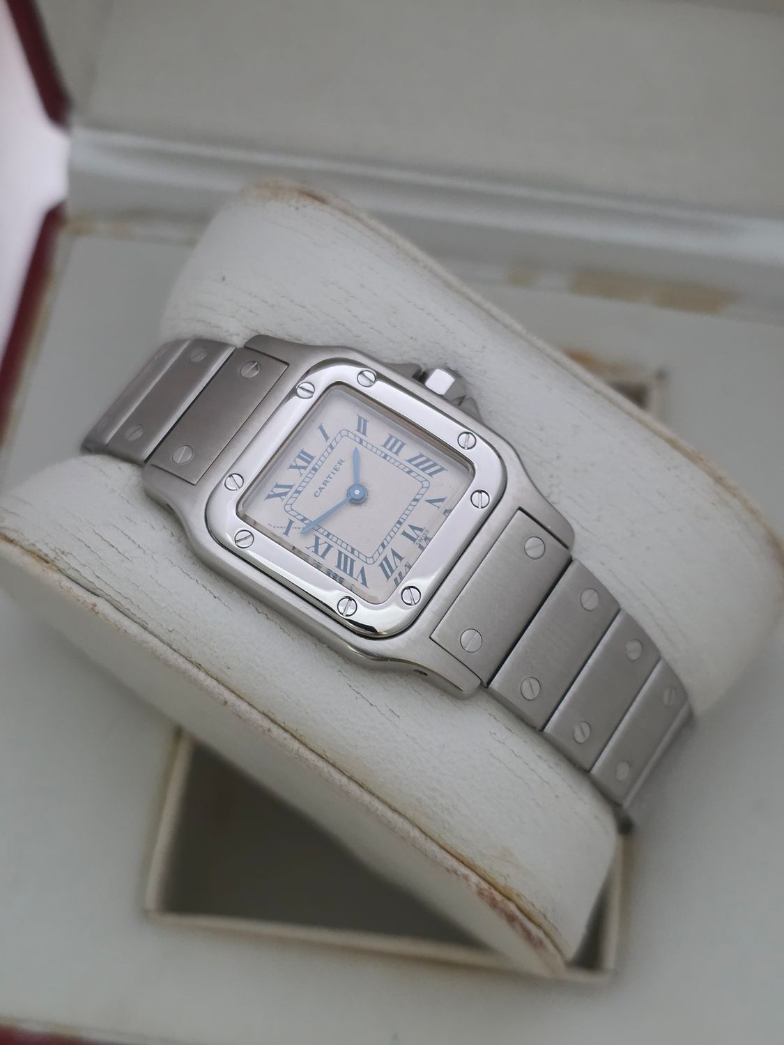 Cartier Santos Galbee 1565 24mm Quartz Ladies Watch, Watch &amp; Box