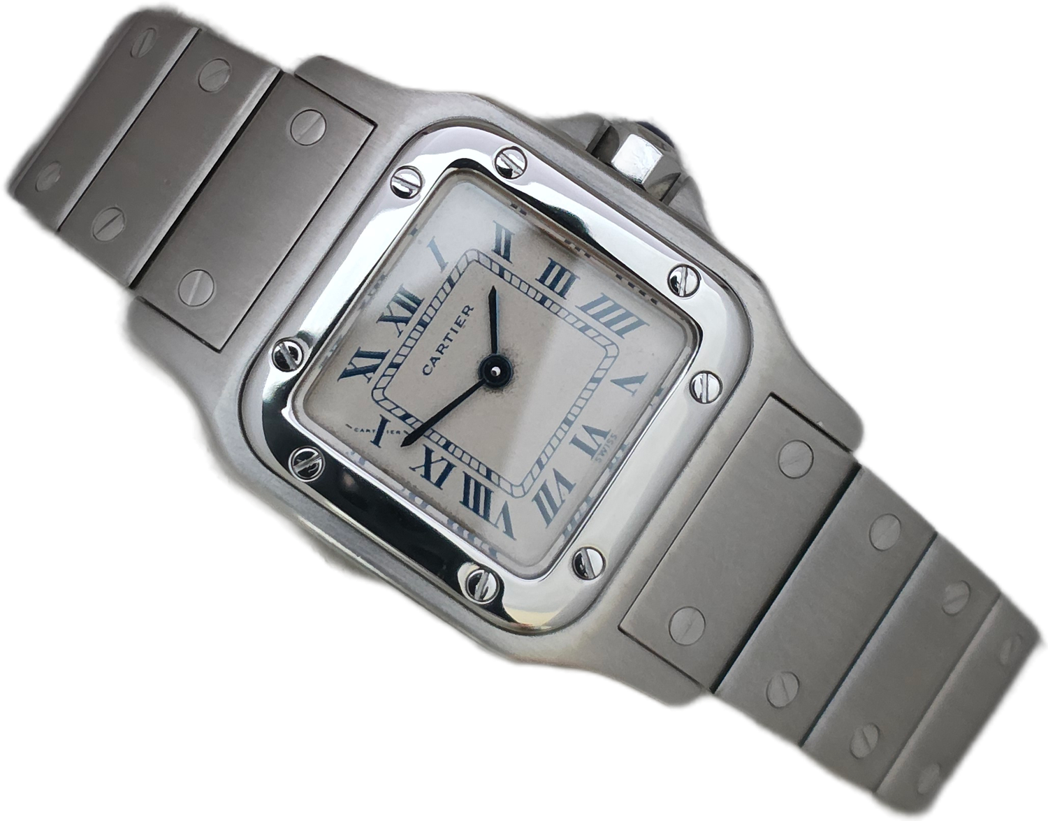 Cartier Santos Galbee 1565 24mm Quartz Ladies Watch, Watch &amp; Box