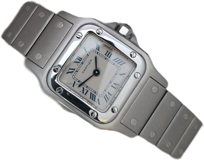 Cartier Santos Galbee 1565 24mm Quartz Ladies Watch, Watch & Box Cartier Santos Galbee 1565 24mm Quartz Ladies Watch, Watch & Box