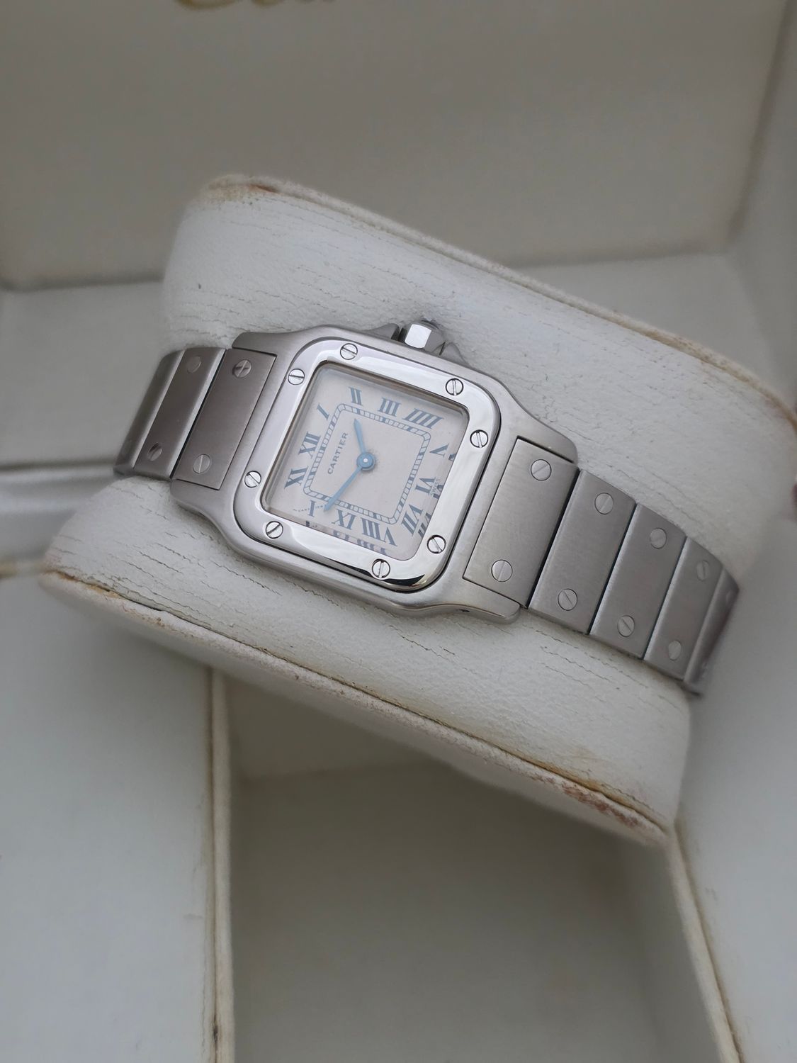 Cartier Santos Galbee 1565 24mm Quartz Ladies Watch, Watch &amp; Box