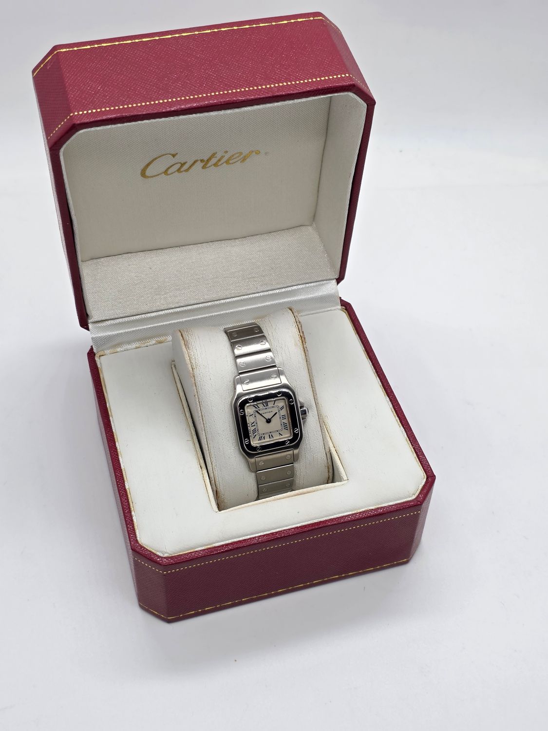 Cartier Santos Galbee 1565 24mm Quartz Ladies Watch, Watch &amp; Box