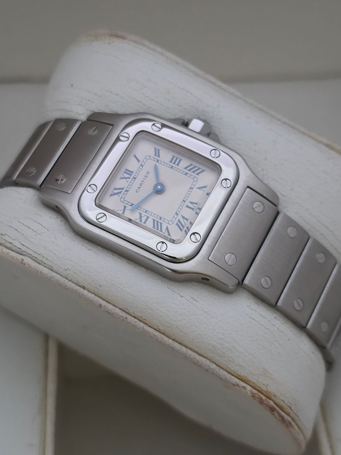 Cartier Santos Galbee 1565 24mm Quartz Ladies Watch, Watch &amp; Box