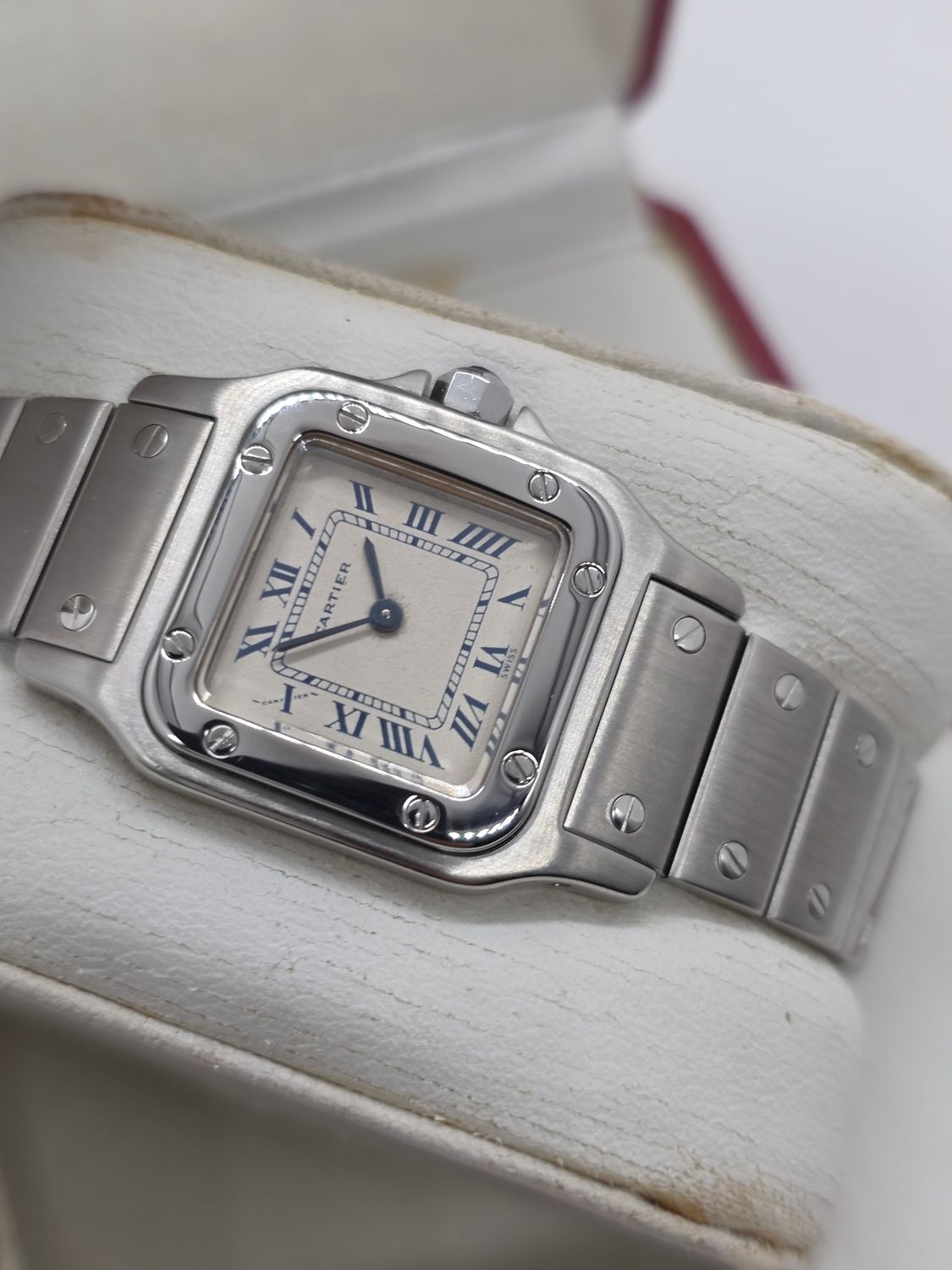 Cartier Santos Galbee 1565 24mm Quartz Ladies Watch, Watch &amp; Box