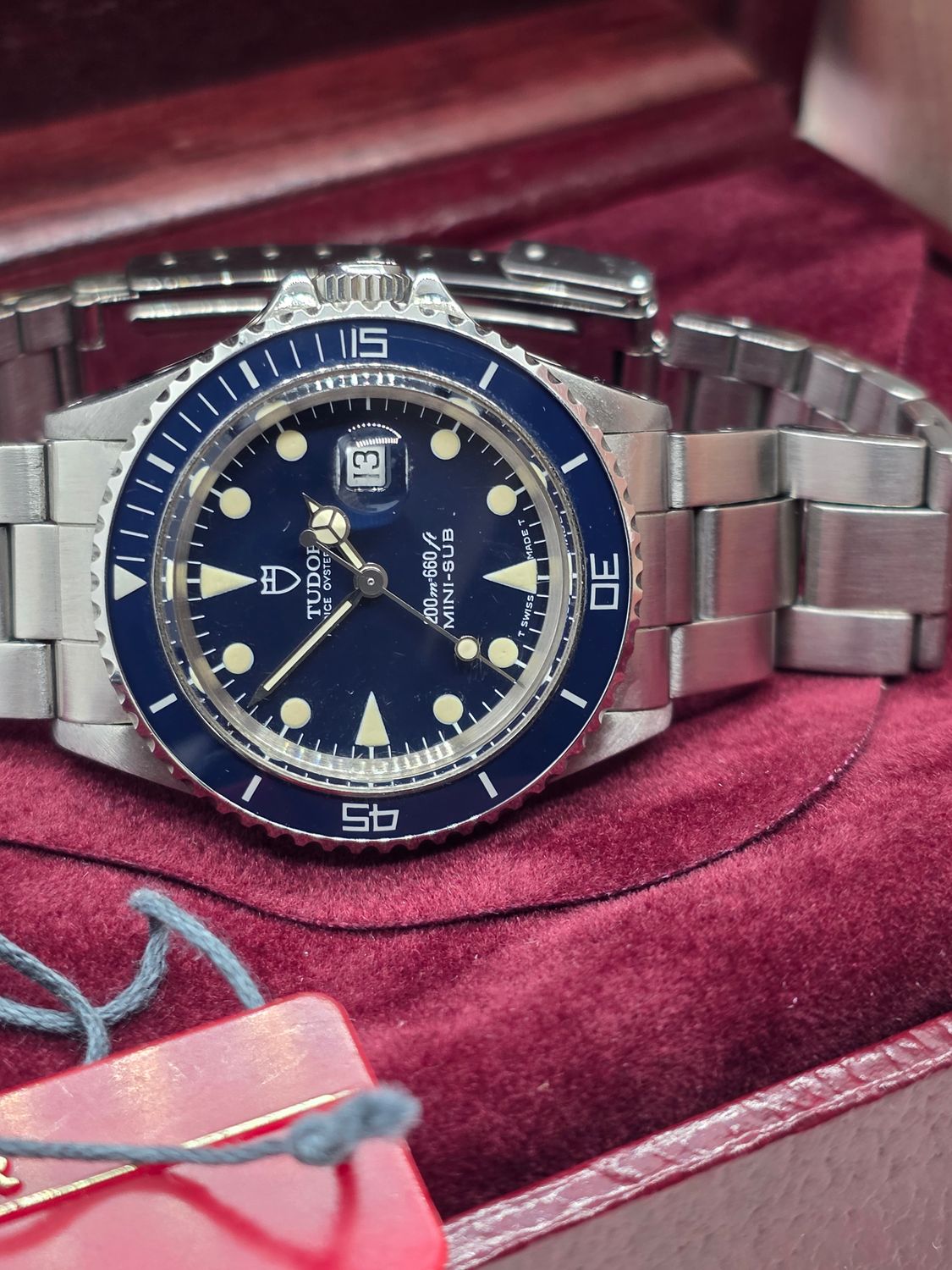 Tudor 73090 Blue Mini-Sub Original B&amp;P, 1993 Rare Blue Dial/Bezel