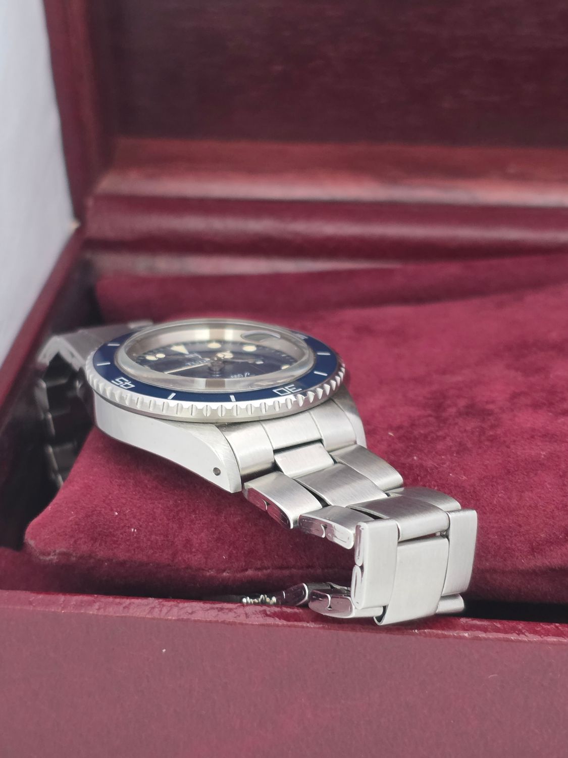 Tudor 73090 Blue Mini-Sub Original B&amp;P, 1993 Rare Blue Dial/Bezel