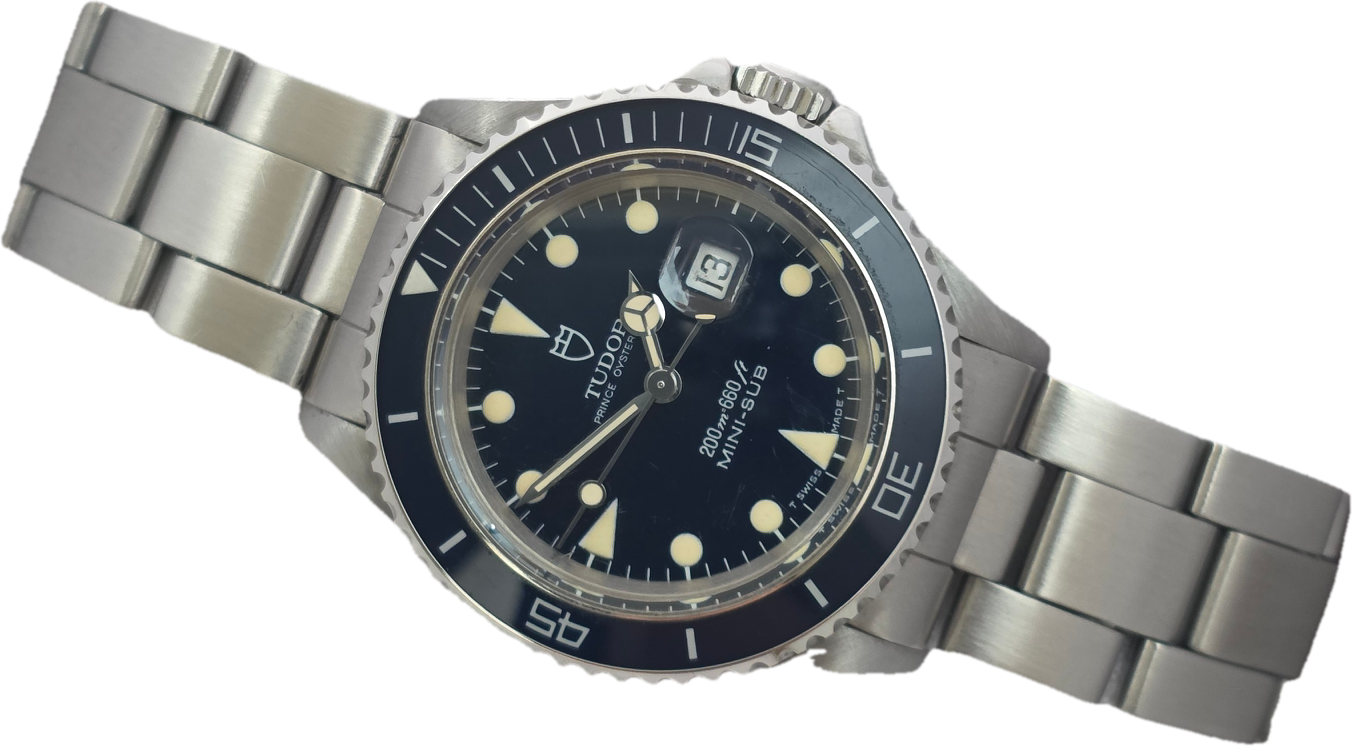 Tudor 73090 Blue Mini-Sub Original B&amp;P, 1993 Rare Blue Dial/Bezel