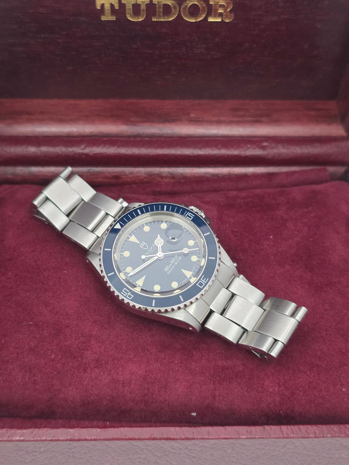 Tudor 73090 Blue Mini-Sub Original B&amp;P, 1993 Rare Blue Dial/Bezel