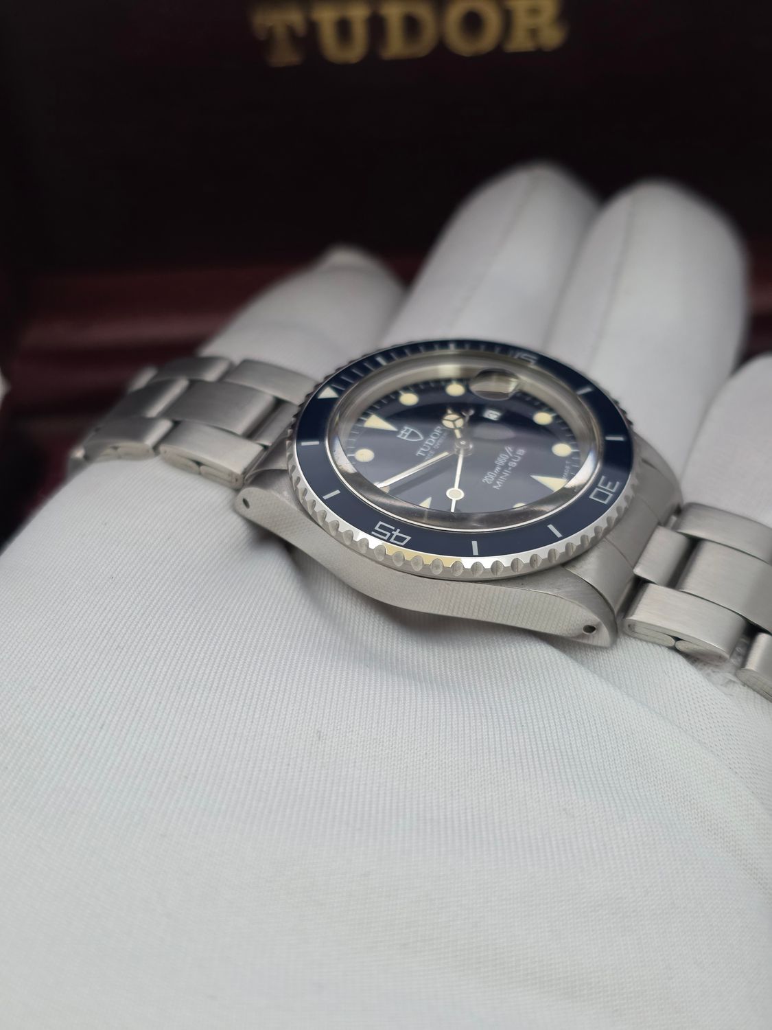 Tudor 73090 Blue Mini-Sub Original B&amp;P, 1993 Rare Blue Dial/Bezel