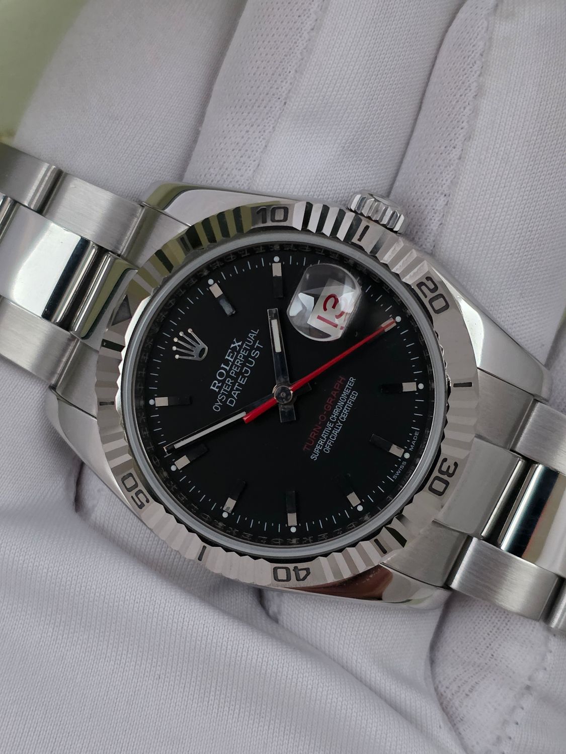 Rolex Datejust 116264 Turn-O-Graph 36mm Black Dial - Circa 2007