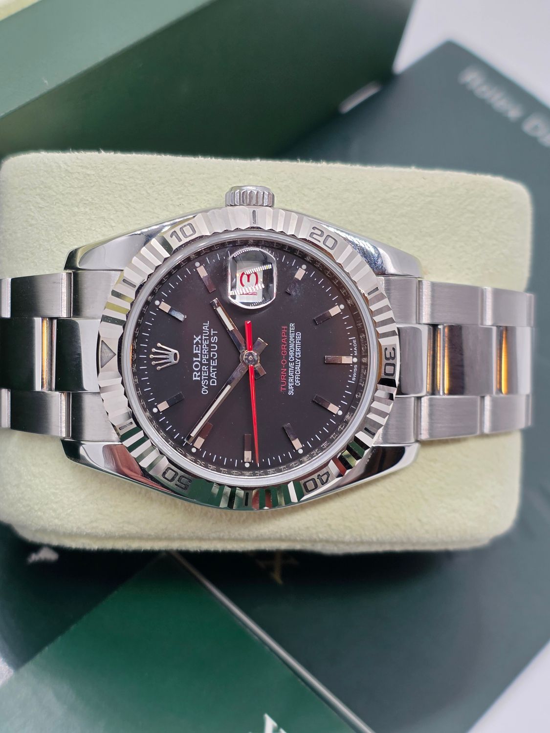 Rolex Datejust 116264 Turn-O-Graph 36mm Black Dial - Circa 2007