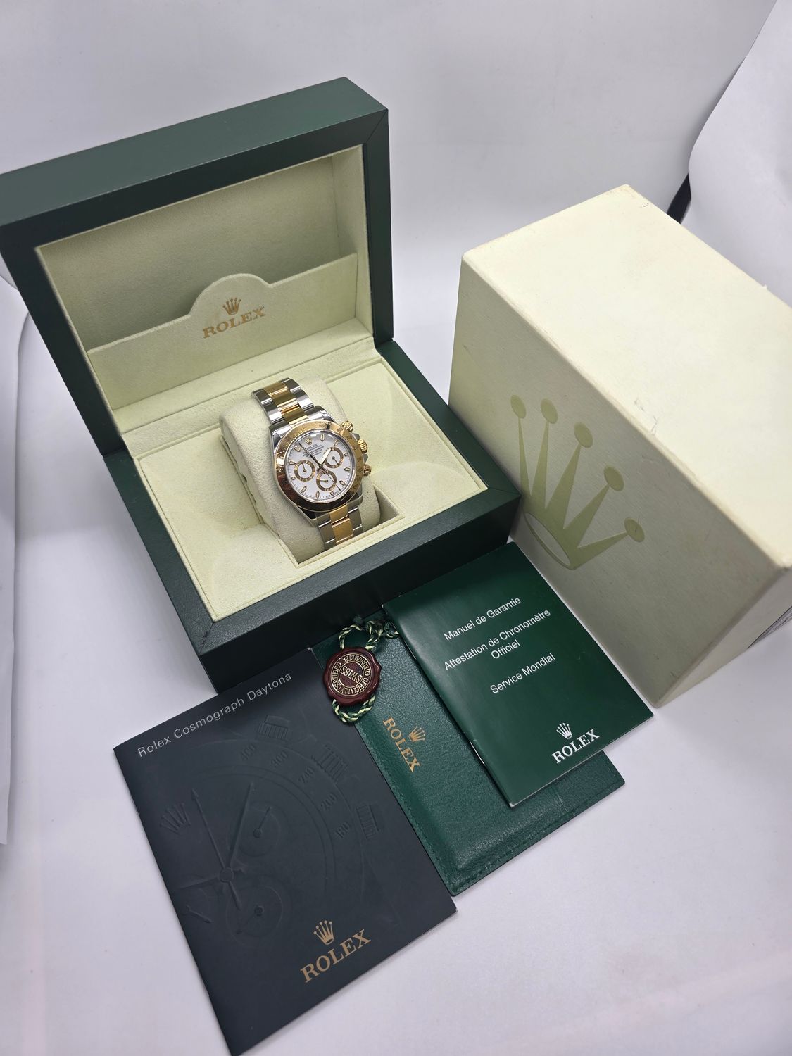 Rolex Daytona Chronograph 116523 Watch White Dial, c.2001 with box/booklets