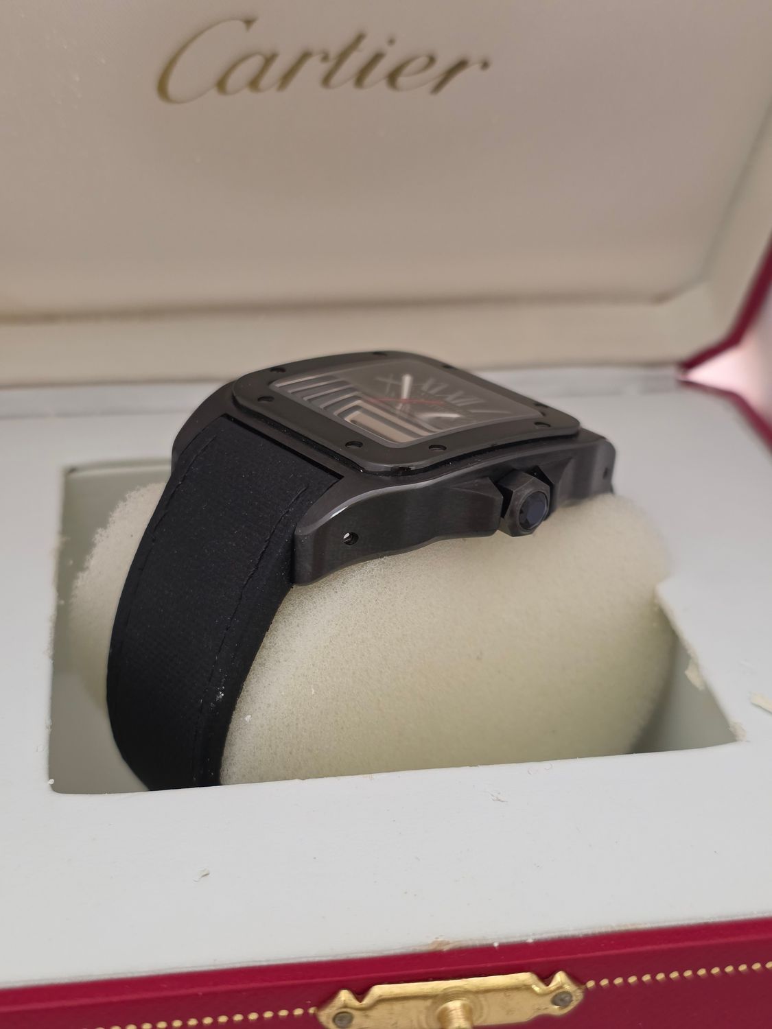 Cartier Santos 100 WSSA0006 Black Watch - 2017 Box &amp; Papers