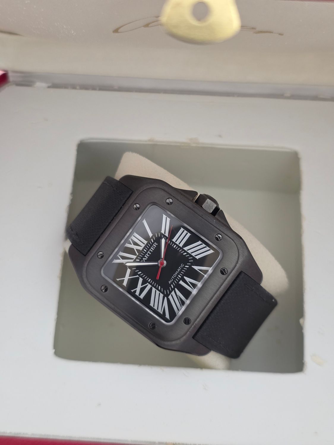 Cartier Santos 100 WSSA0006 Black Watch - 2017 Box &amp; Papers