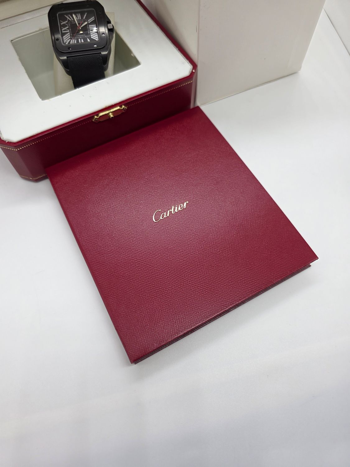 Cartier Santos 100 WSSA0006 Black Watch - 2017 Box &amp; Papers