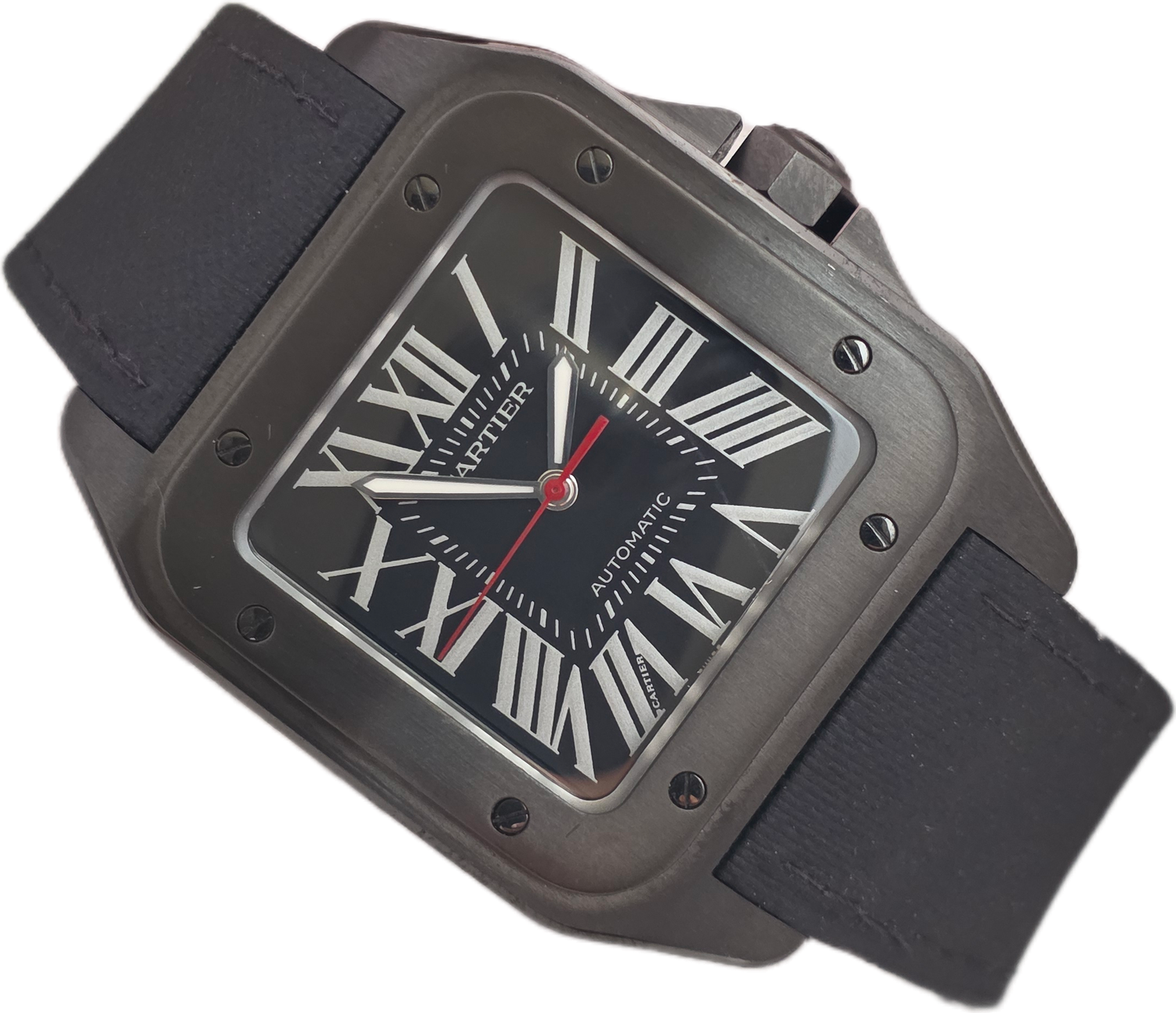Cartier Santos 100 WSSA0006 Black Watch - 2017 Box &amp; Papers