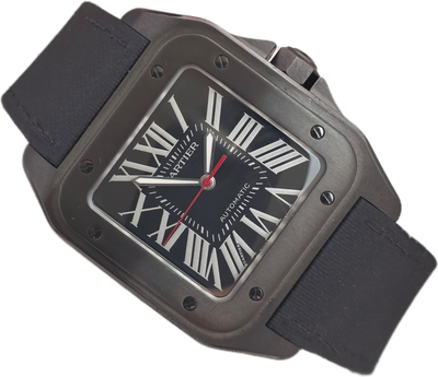 Cartier Santos 100 WSSA0006 Black Watch - 2017 Box & Papers Cartier Santos 100 WSSA0006 Black Watch - 2017 Box & Papers