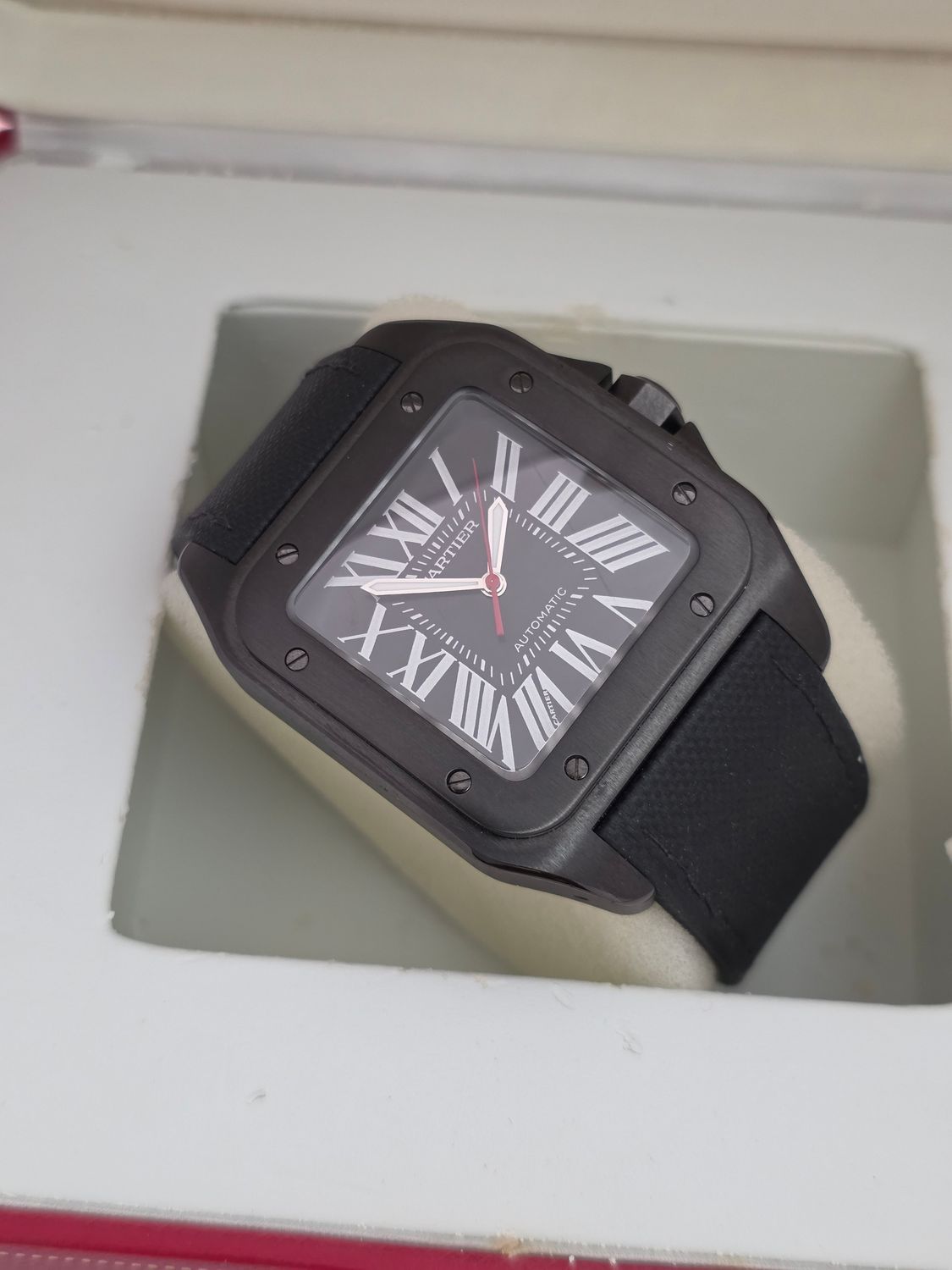 Cartier Santos 100 WSSA0006 Black Watch - 2017 Box &amp; Papers