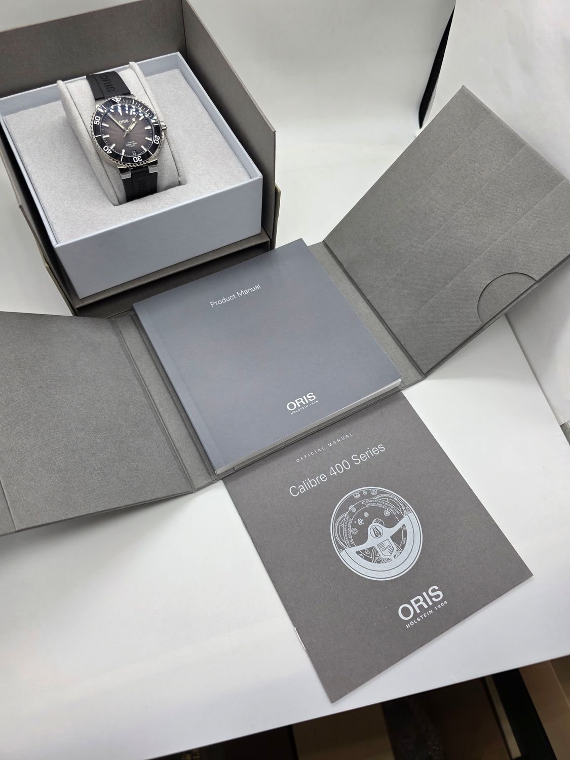 Oris Aquis Calibre 400 Grey Watch Ref: 01 400 7769 4154, 2025 Full Set