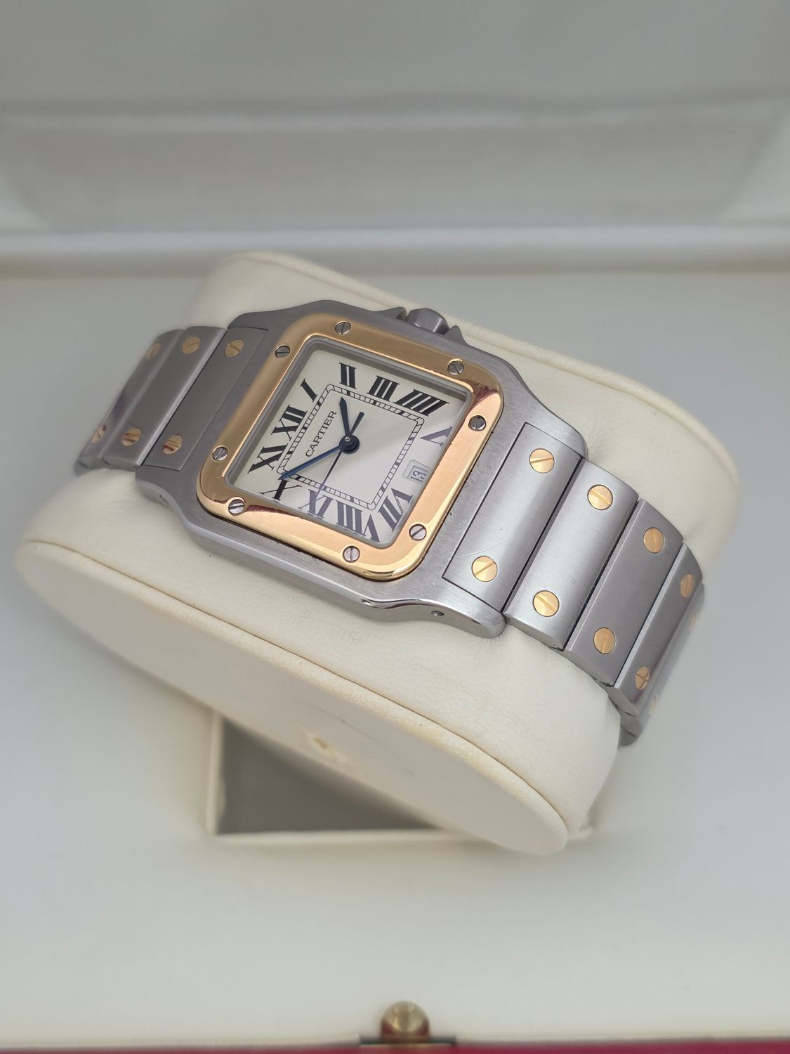 Cartier Santos Galbee Watch - 187901 18k Gold/Stainless Steel