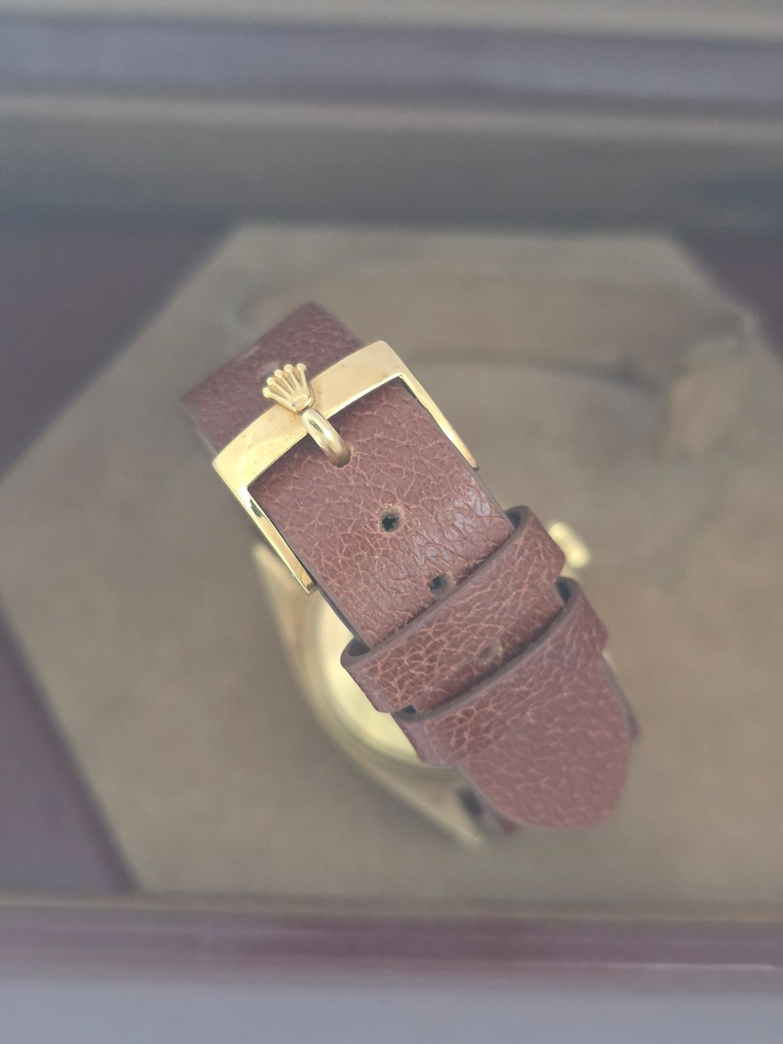 Rolex DayDate 1803 36mm, 18K Gold, Linen Dial, Circa 1972 Box &amp; Booklets