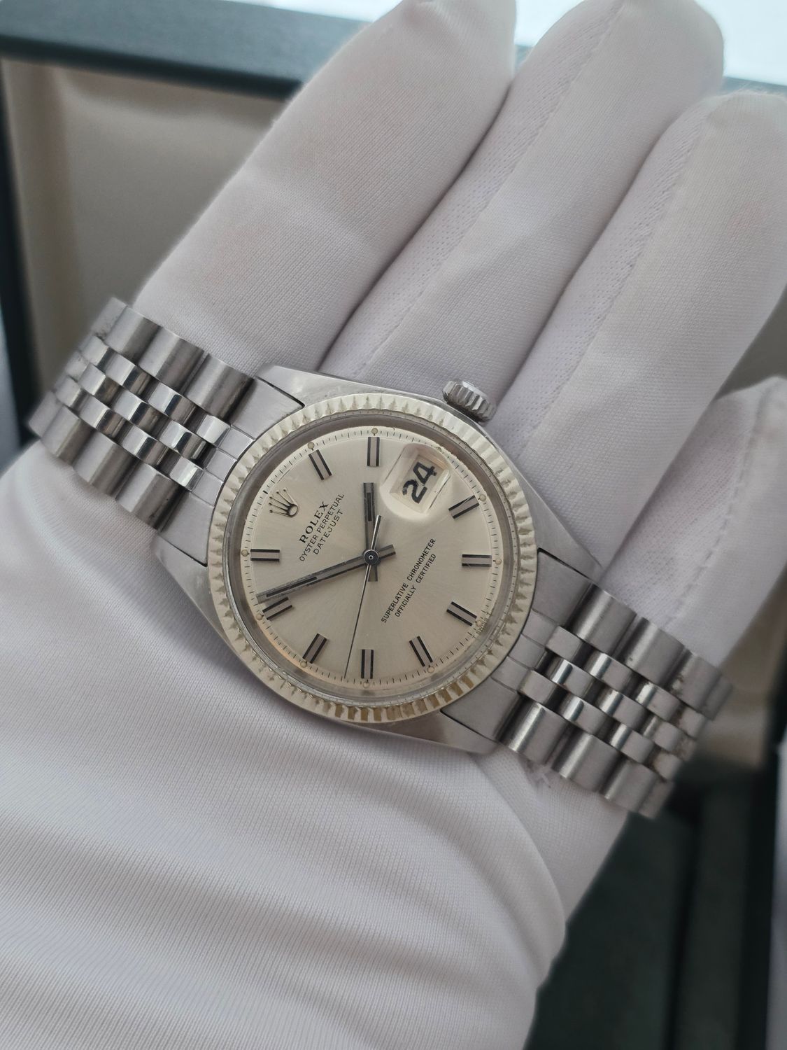 Rolex Datejust Watch 1601 36mm, Rare WideBoy Dial, Good condition