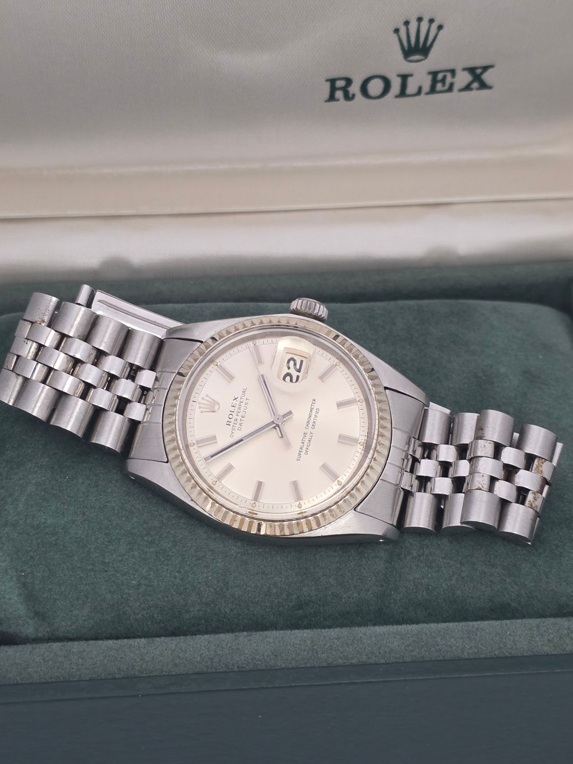 Rolex Datejust Watch 1601 36mm, Rare WideBoy Dial, Good condition
