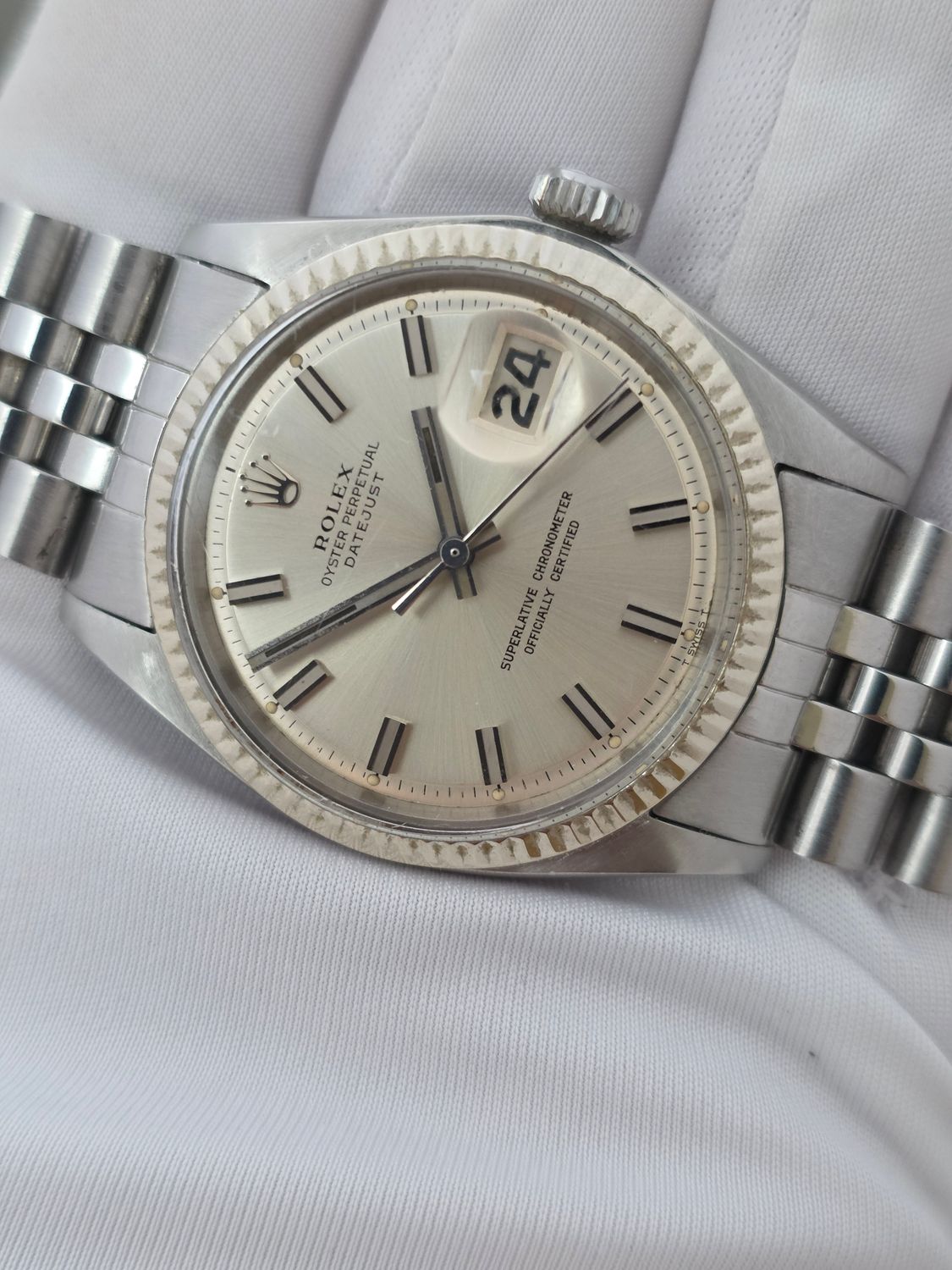 Rolex Datejust Watch 1601 36mm, Rare WideBoy Dial, Good condition