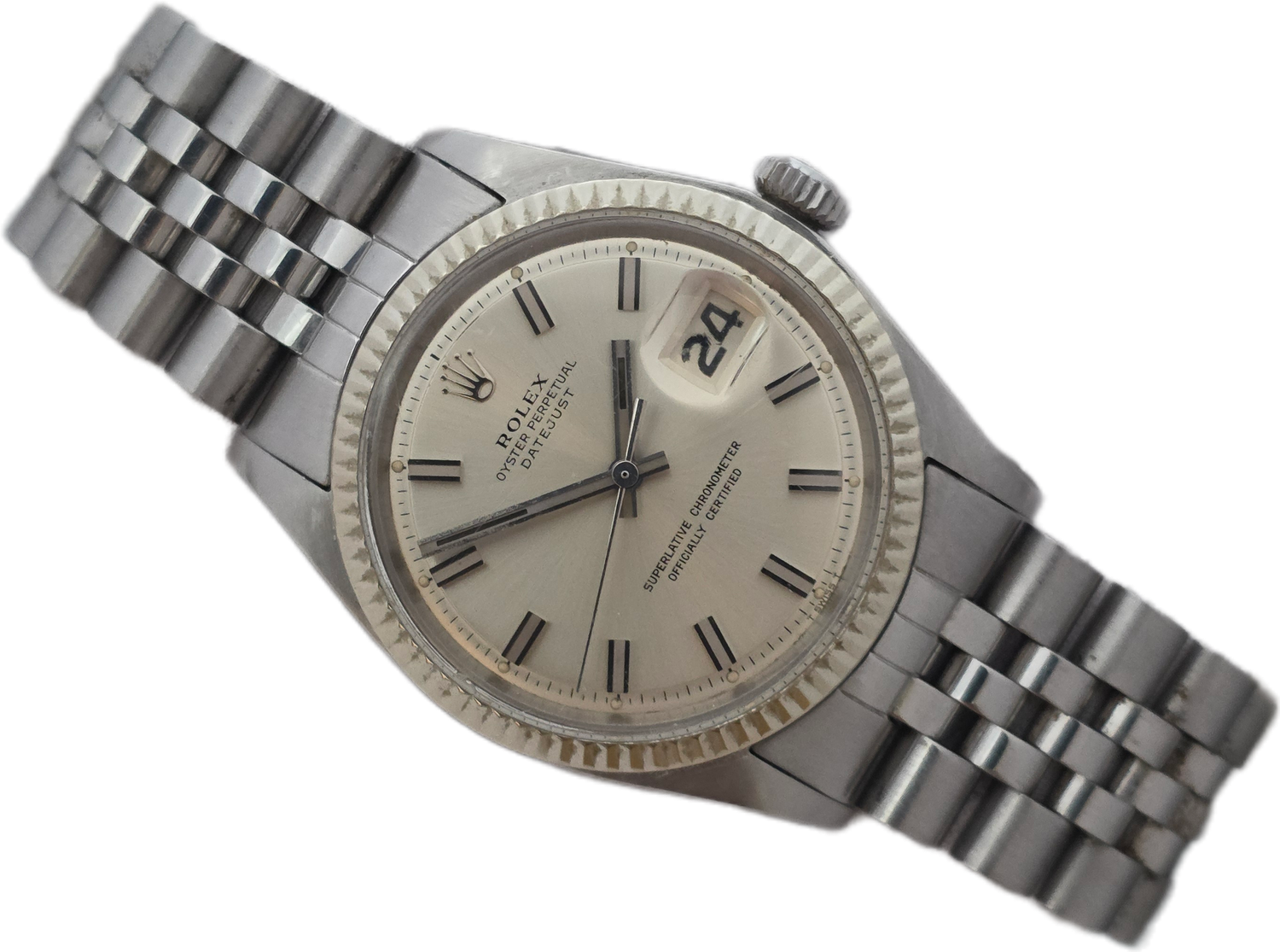 Rolex Datejust Watch 1601 36mm, Rare WideBoy Dial, Good condition