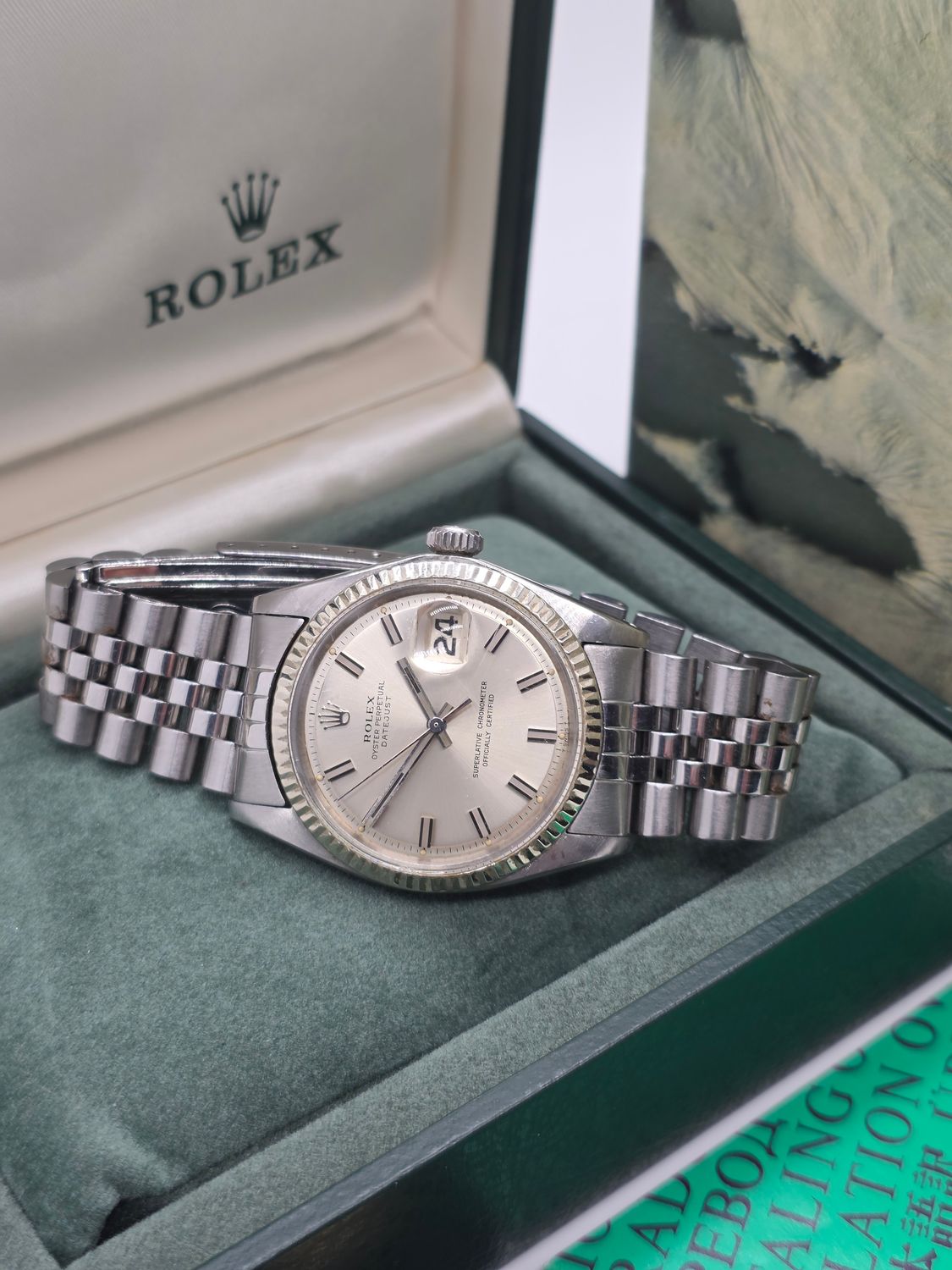 Rolex Datejust Watch 1601 36mm, Rare WideBoy Dial, Good condition