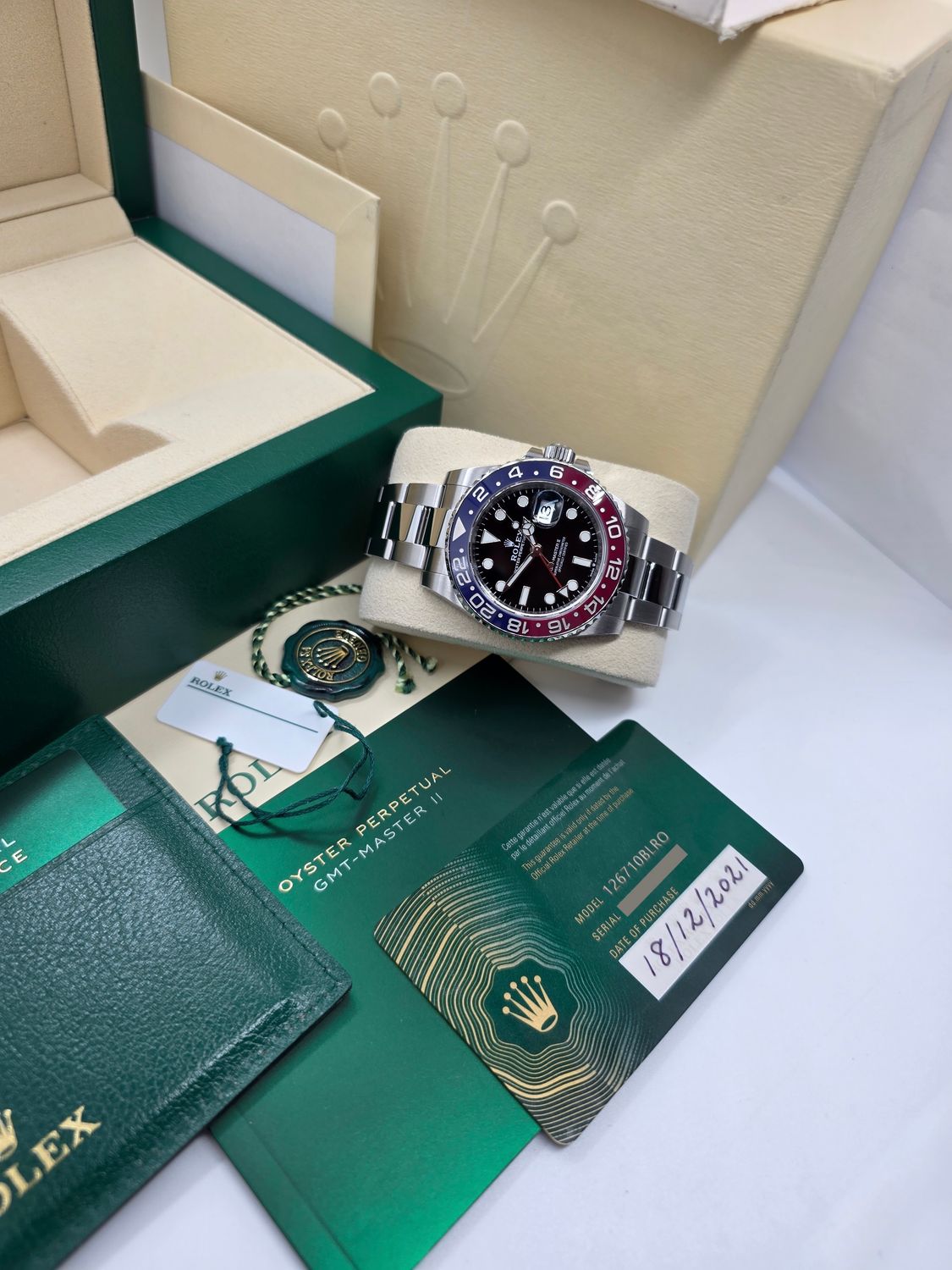 Rolex GMT-Master II Pepsi 126710BLRO Watch, 2021 Full Set 'Unpolished'
