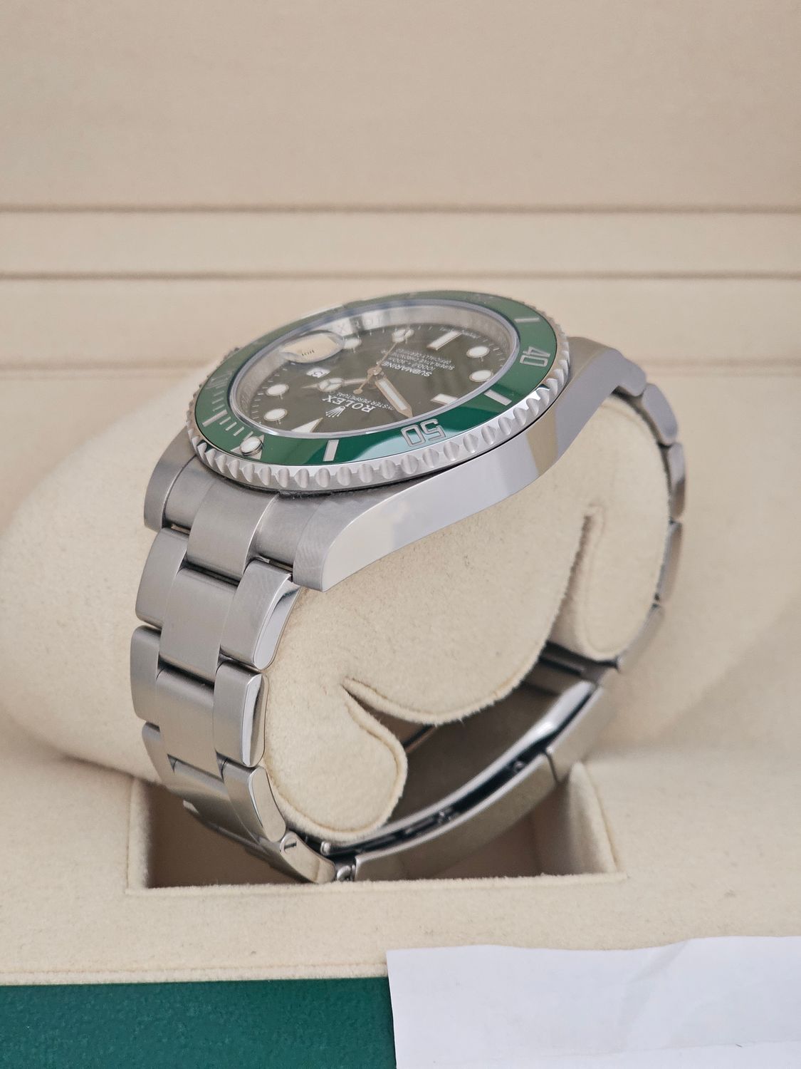 Rolex Submariner Date Watch 116610LV Green Hulk, 2018 Full Set, Excellent Cond