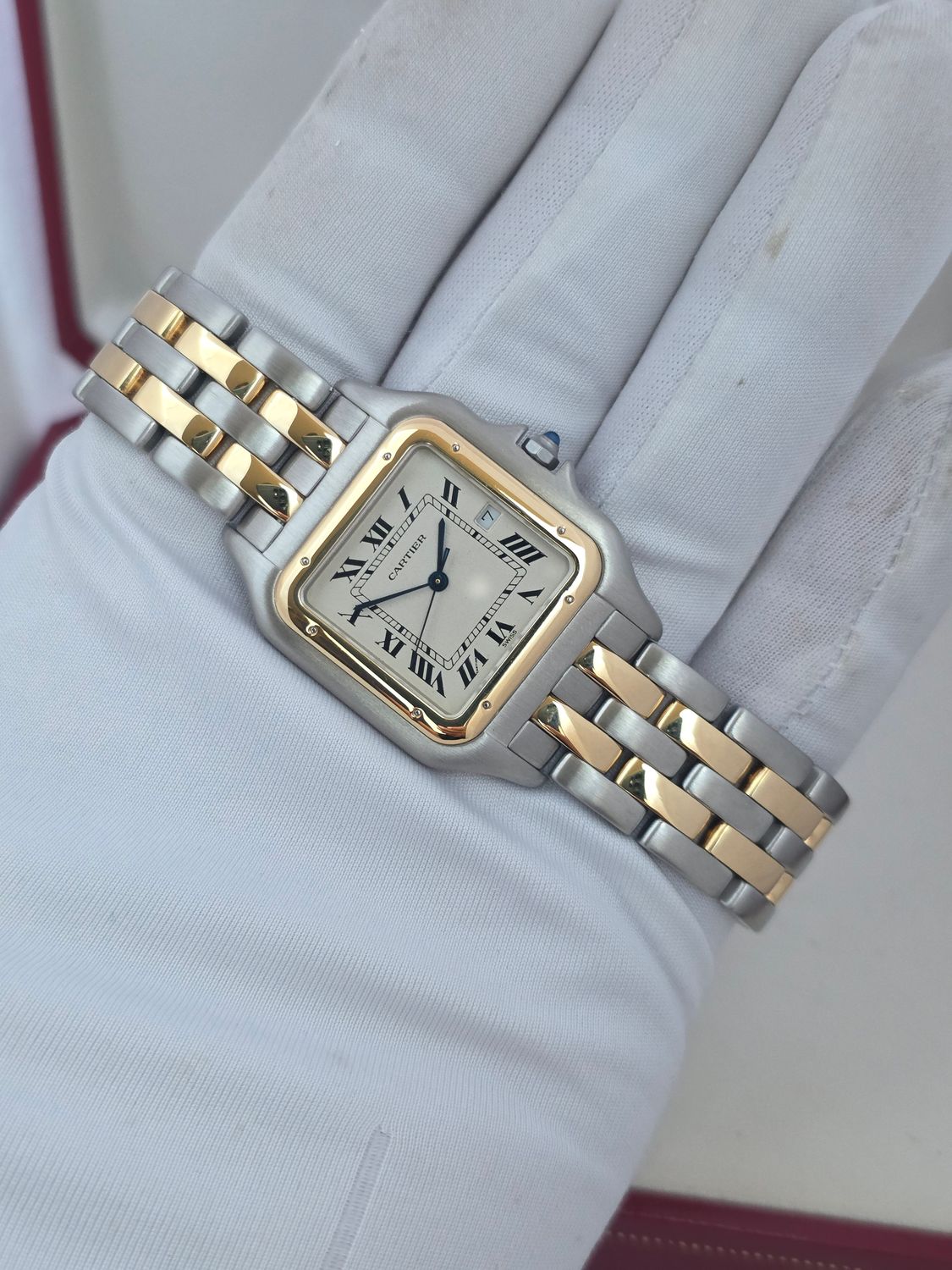 Cartier Panthere 187957 Jumbo/Large Beige Watch - Box &amp; Booklets, Just serviced.