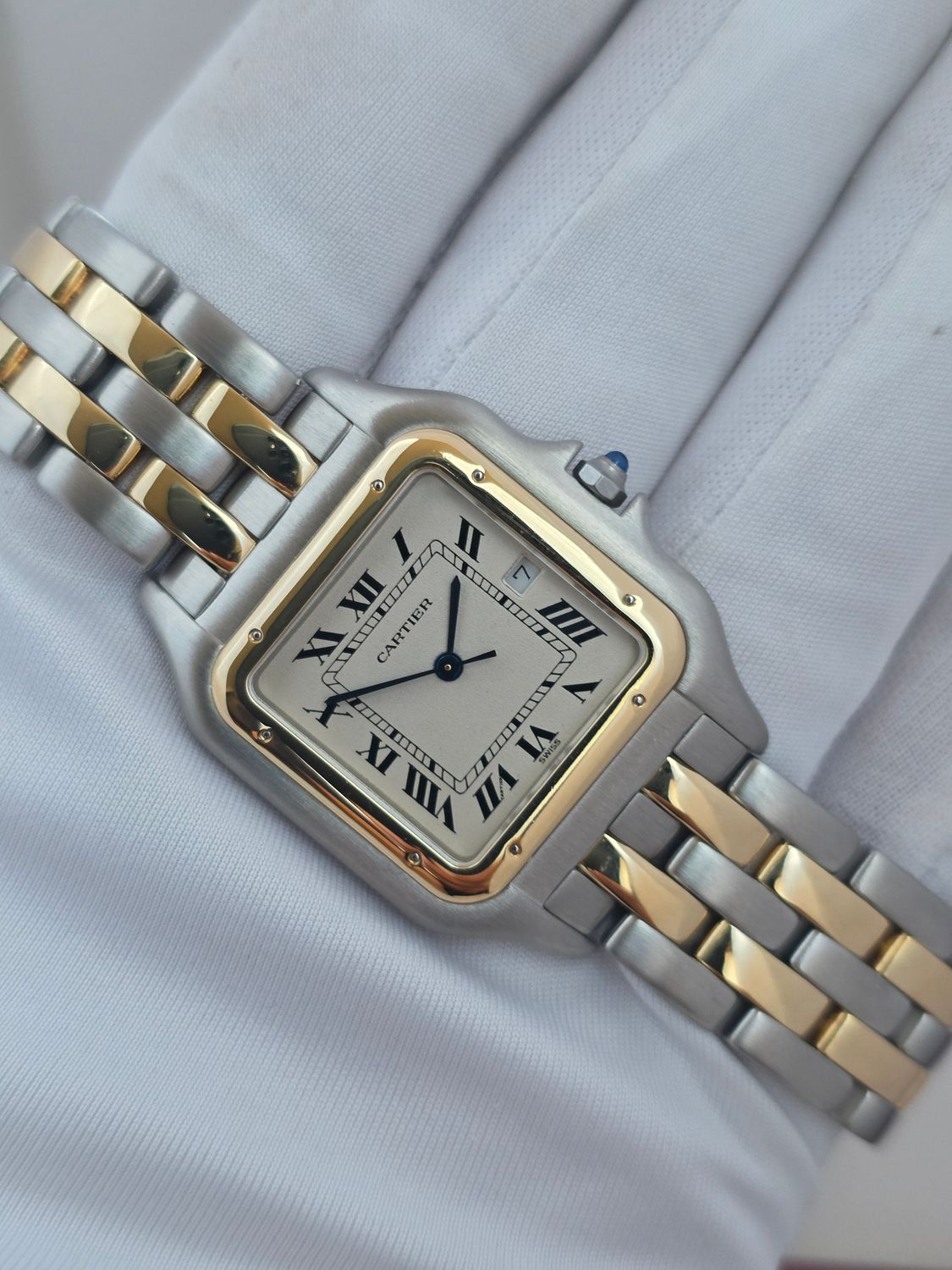 Cartier Panthere 187957 Jumbo/Large Beige Watch - Box &amp; Booklets, Just serviced.