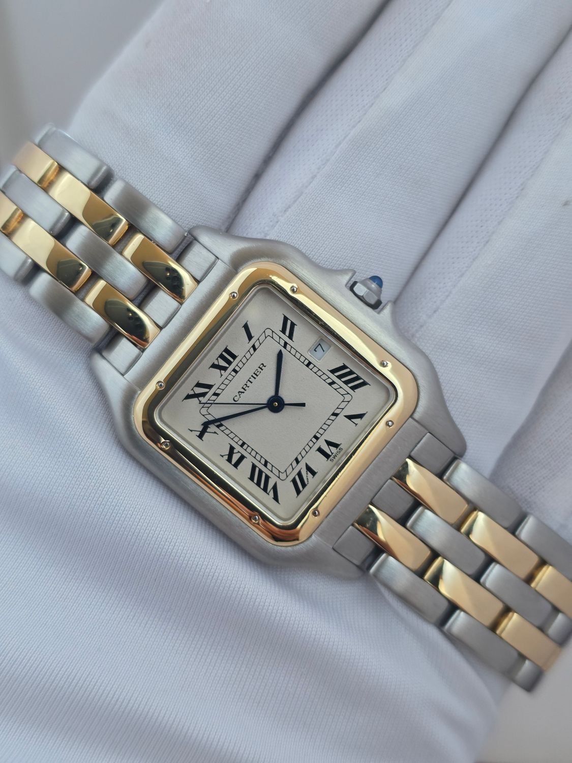 Cartier Panthere 187957 Jumbo/Large Beige Watch - Box &amp; Booklets, Just serviced.