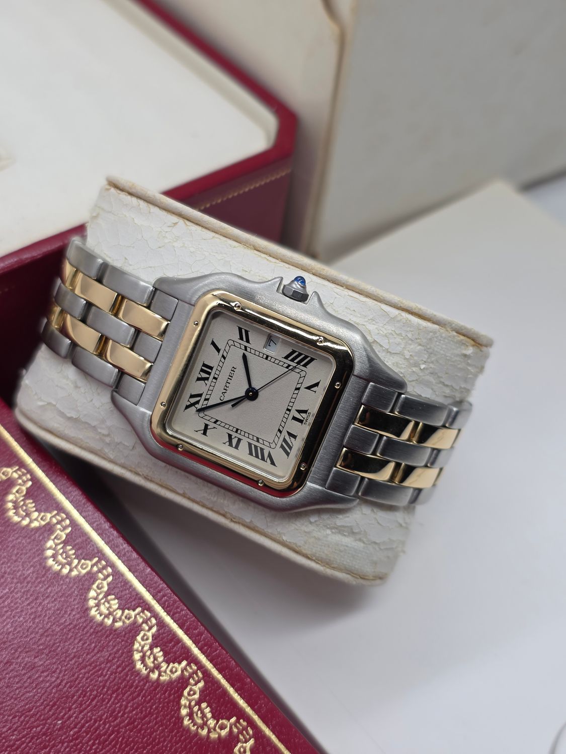 Cartier Panthere 187957 Jumbo/Large Beige Watch - Box &amp; Booklets, Just serviced.