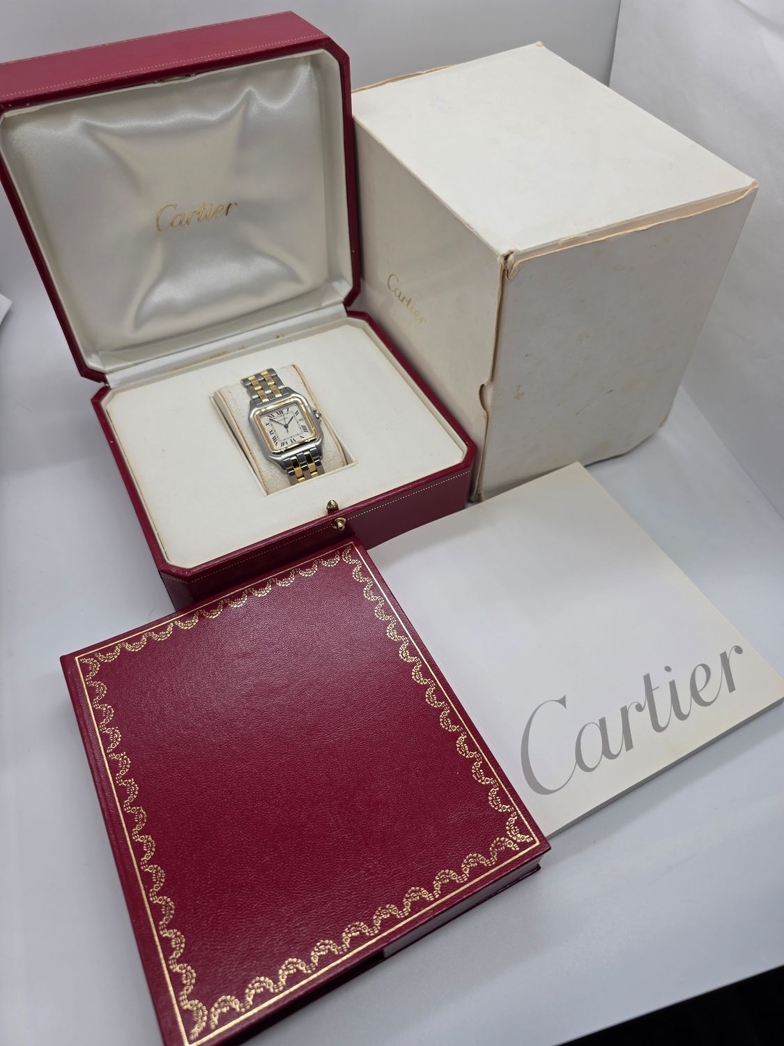 Cartier Panthere 187957 Jumbo/Large Beige Watch - Box &amp; Booklets, Just serviced.