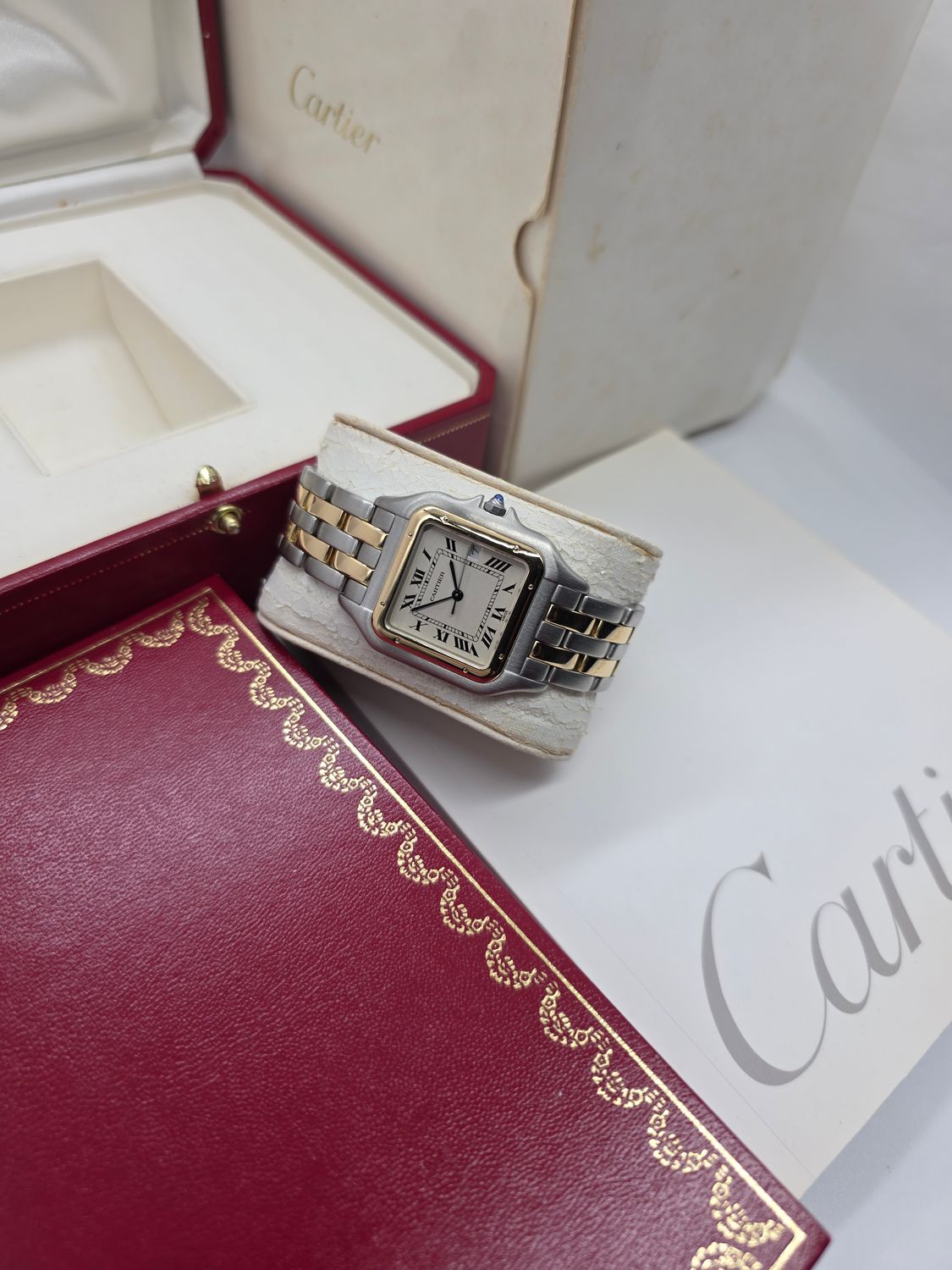 Cartier Panthere 187957 Jumbo/Large Beige Watch - Box &amp; Booklets, Just serviced.