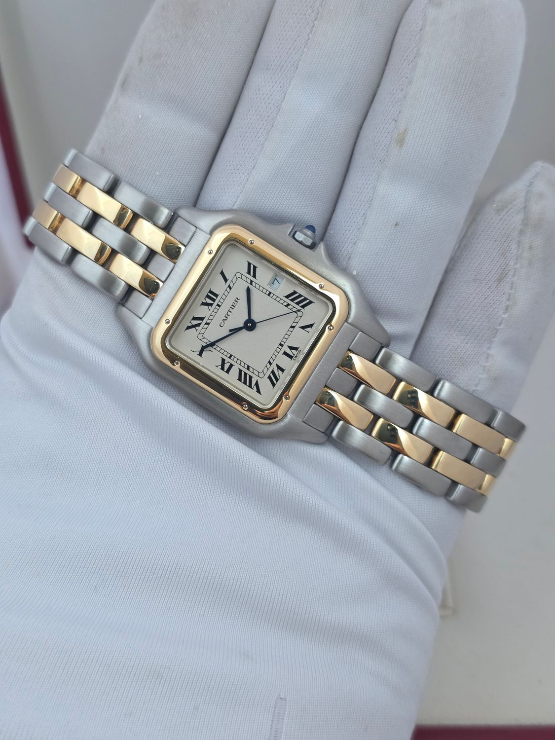Cartier Panthere 187957 Jumbo/Large Beige Watch - Box &amp; Booklets, Just serviced.