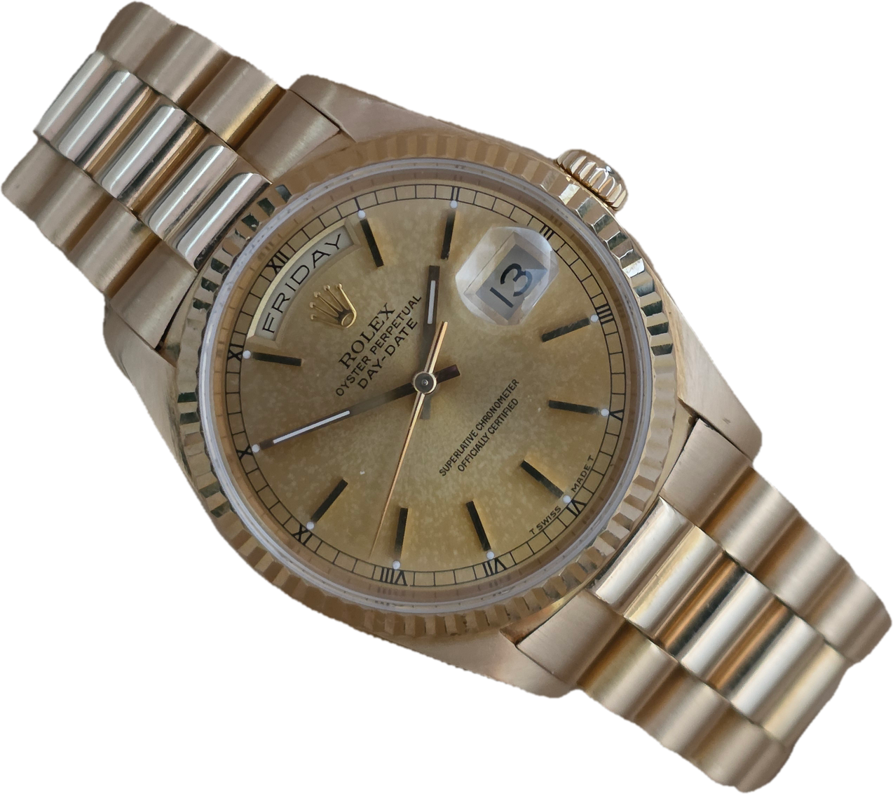 Rolex DayDate 18238 Gold Watch - Box &amp; Booklets Circa 1990